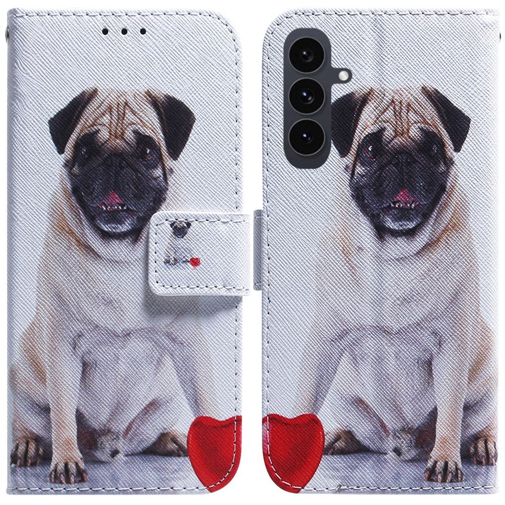 EIDERWOOD Samsung Galaxy S25 FE Faux Leather Flip Case with Design - Dog