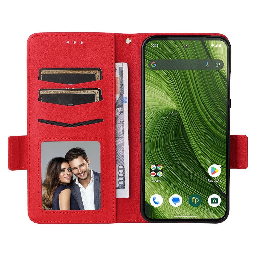 Fairphone (Gen. 6+ / Gen. 6) EIDERWOOD Artificial Leather Flip Case with Strap - Red