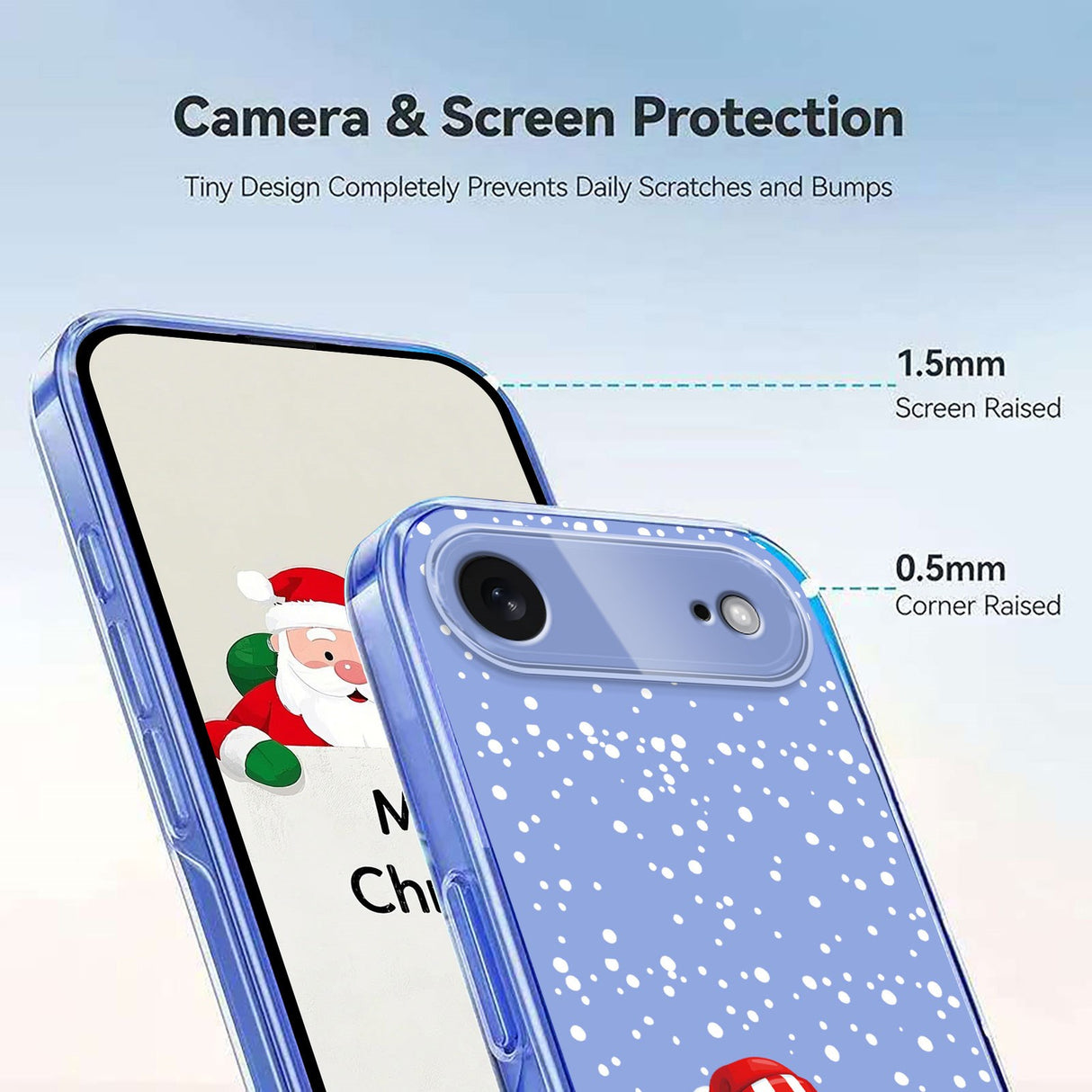 EIDERWOOD iPhone Air Flexible Plastic Christmas Case with Motif - Transparent / Snowman