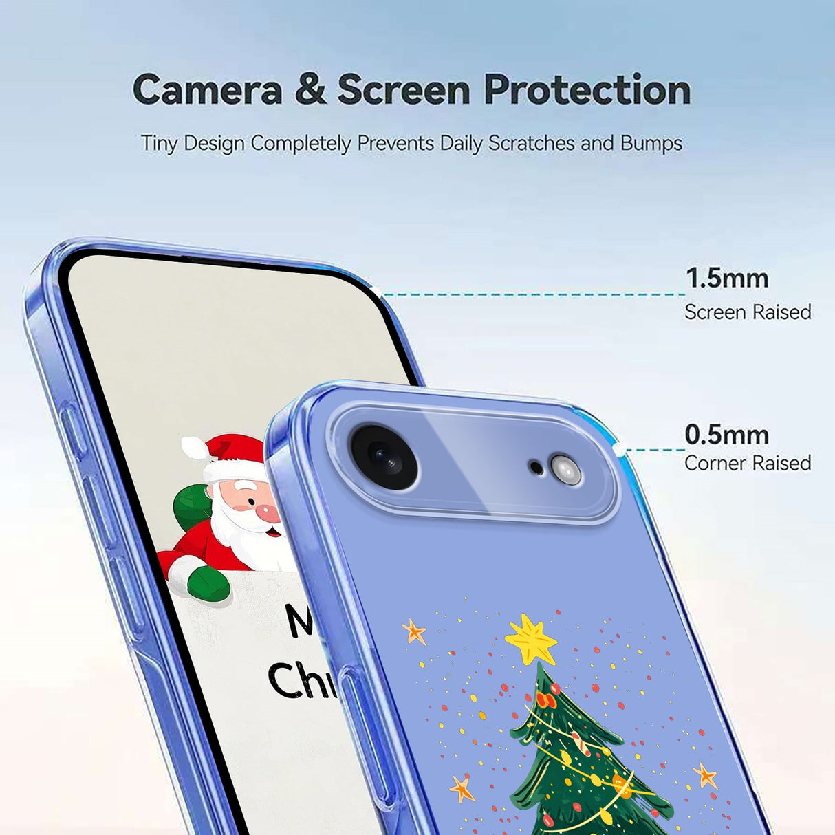 EIDERWOOD iPhone Air Flexible Plastic Christmas Case with Motif - Transparent / Christmas Tree