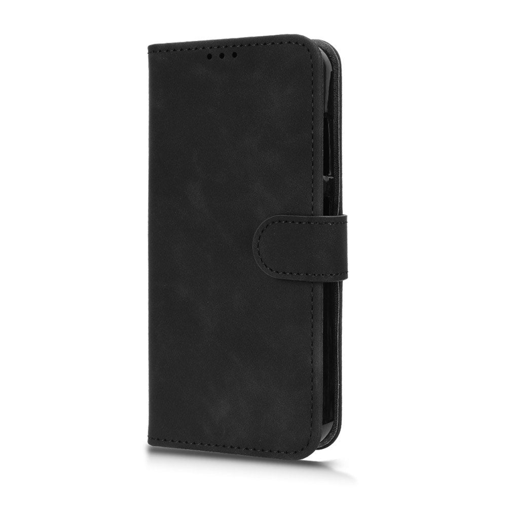 Fairphone 6 EIDERWOOD Faux Leather Flip Case with Card Holder & Stand Function – Black