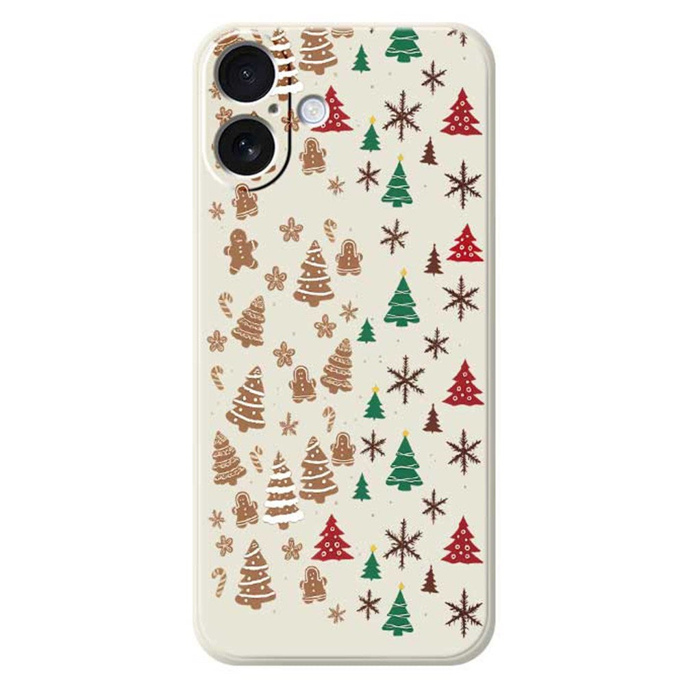 EIDERWOOD iPhone 17 Christmas Case - Flexible Plastic - Gingerbread Men and Christmas Trees / Beige