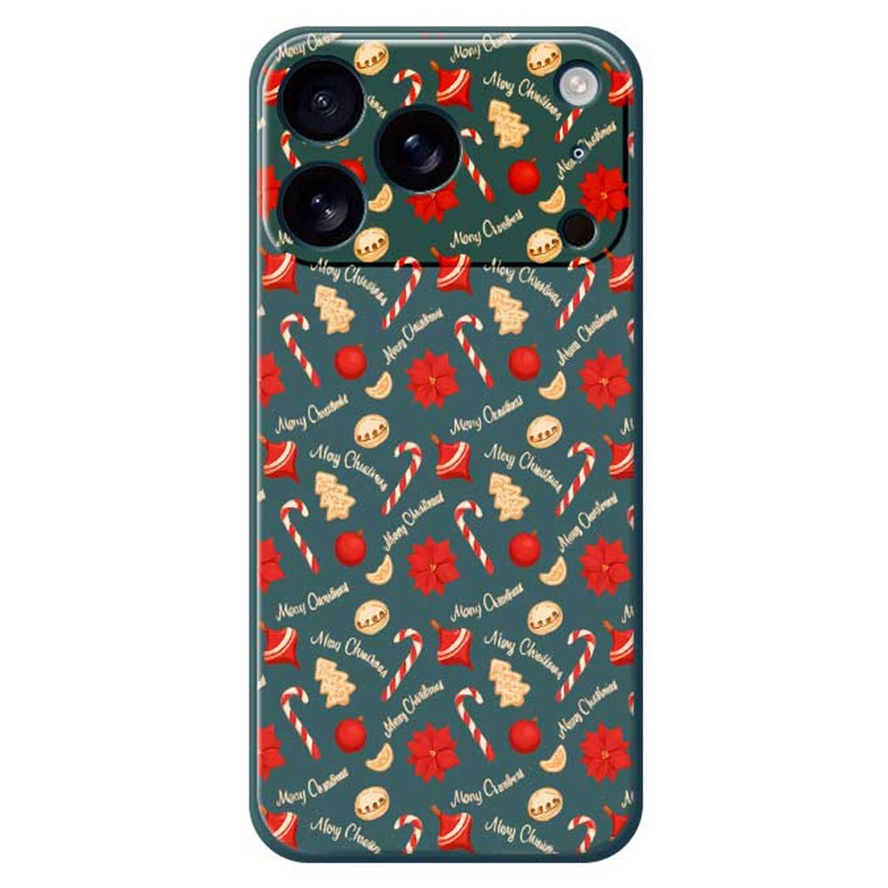 EIDERWOOD iPhone 17 Pro Christmas Case - Flexible Plastic - Christmas Candy / Green
