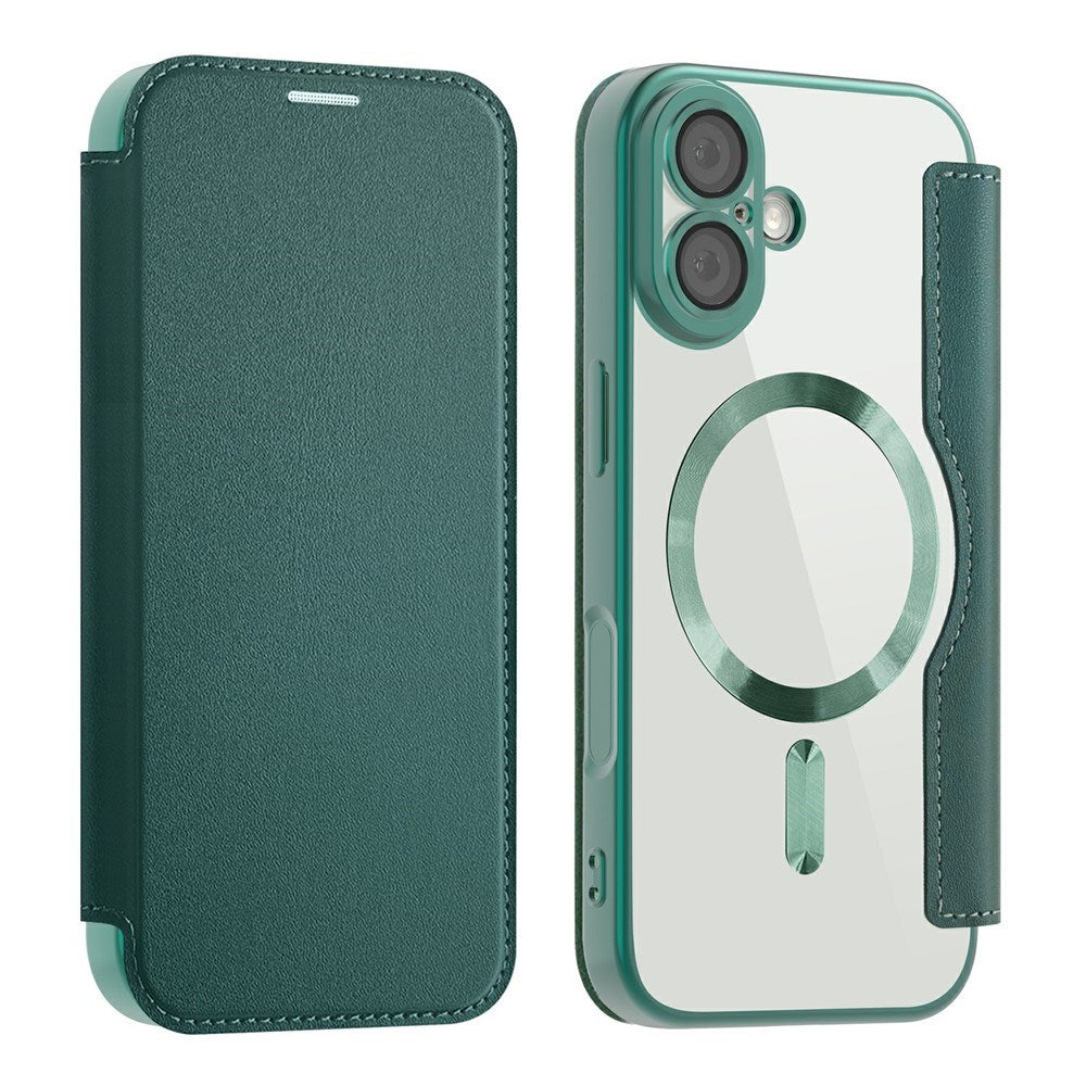 EIDERWOOD iPhone 17 Flip Case with Transparent Back - MagSafe Compatible - Green