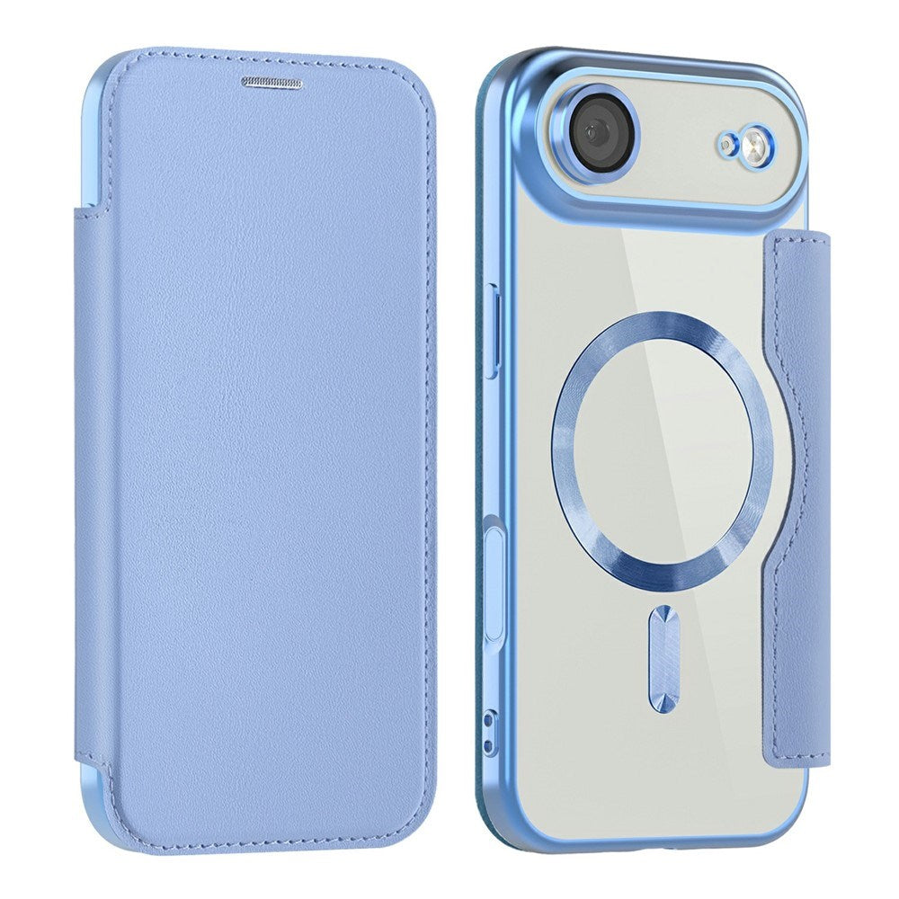 EIDERWOOD iPhone Air Flip Case with Transparent Back - MagSafe Compatible - Light Blue