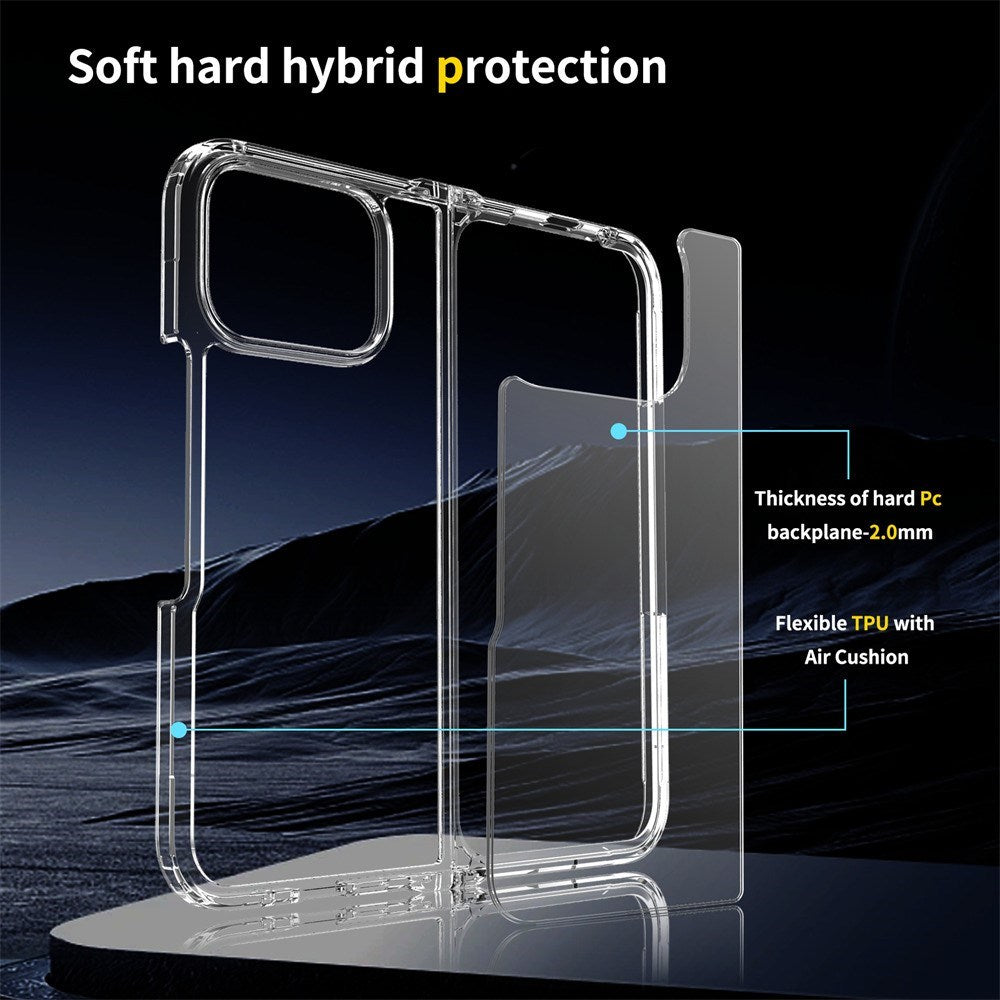 EIDERWOOD Google Pixel 10 Pro Fold Hybrid Plastic Case - Transparent / Black