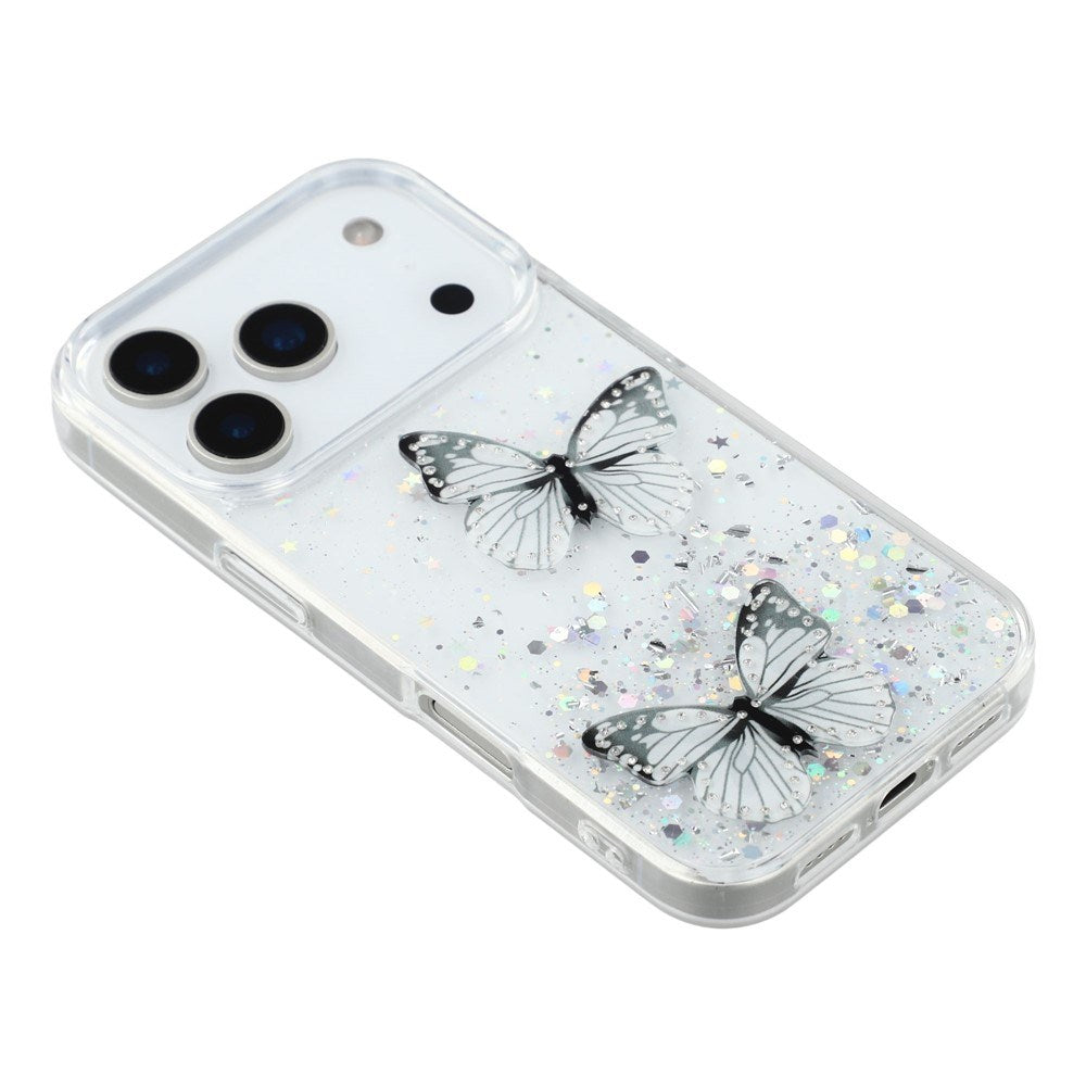 EIDERWOOD iPhone 17 Pro Flexible Plastic Case with Butterflies - Transparent