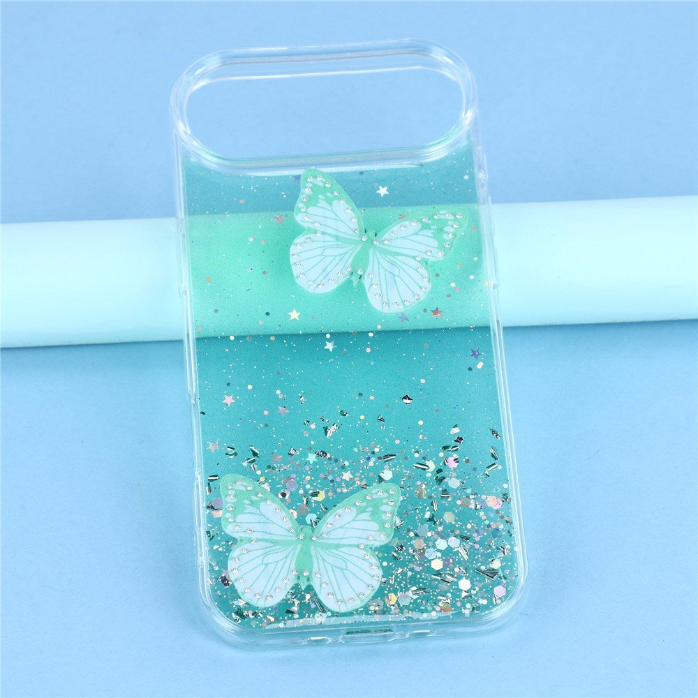 EIDERWOOD iPhone Air Flexible Plastic Case with Butterflies - Transparent / Green