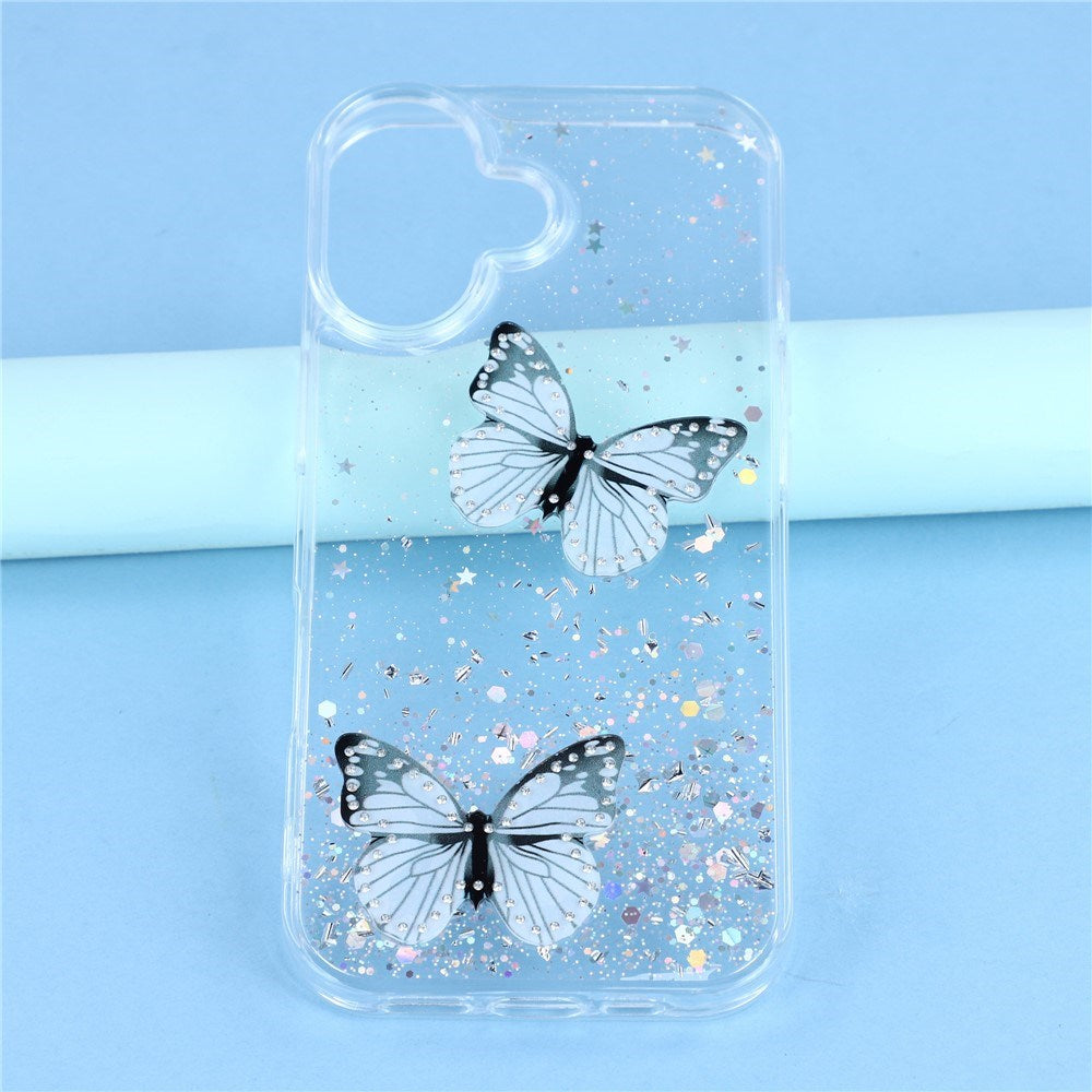 EIDERWOOD iPhone 17 Flexible Plastic Case with Butterflies - Transparent