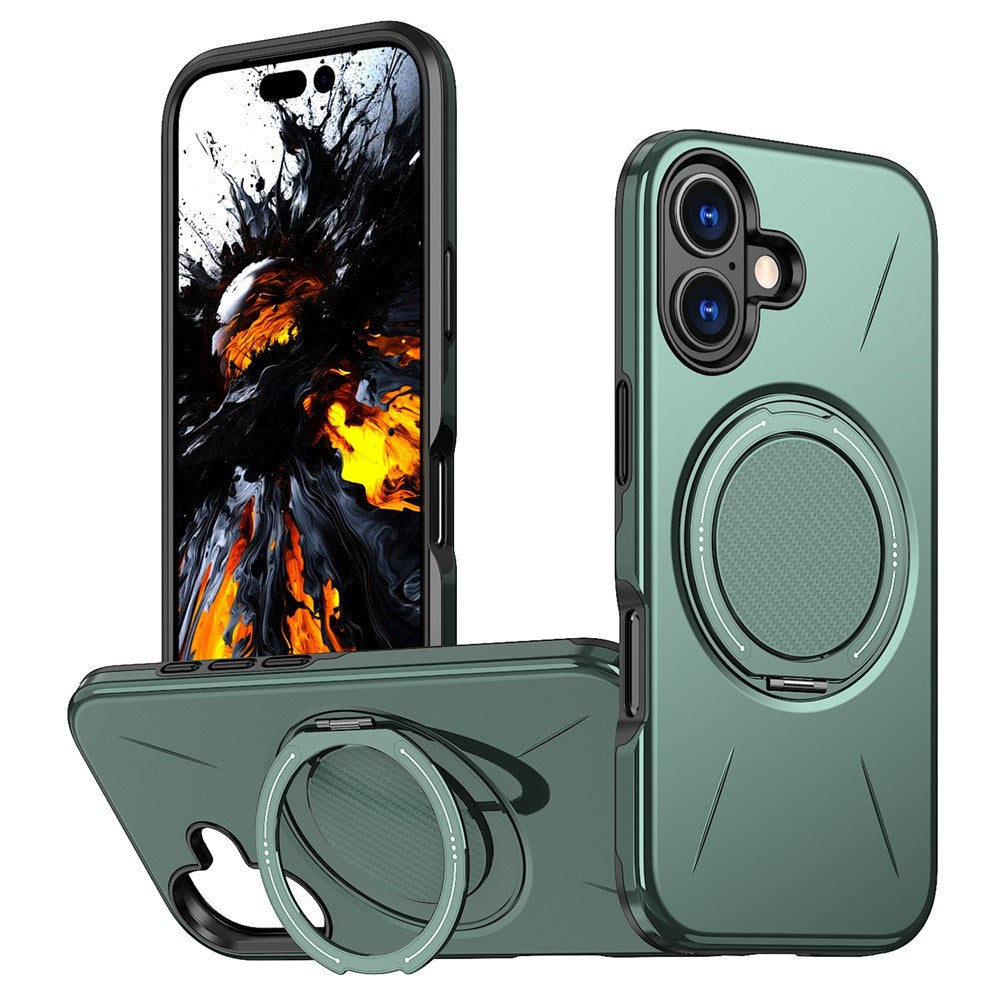 EIDERWOOD iPhone 17 Case with Rotating Kickstand - MagSafe Compatible - Green