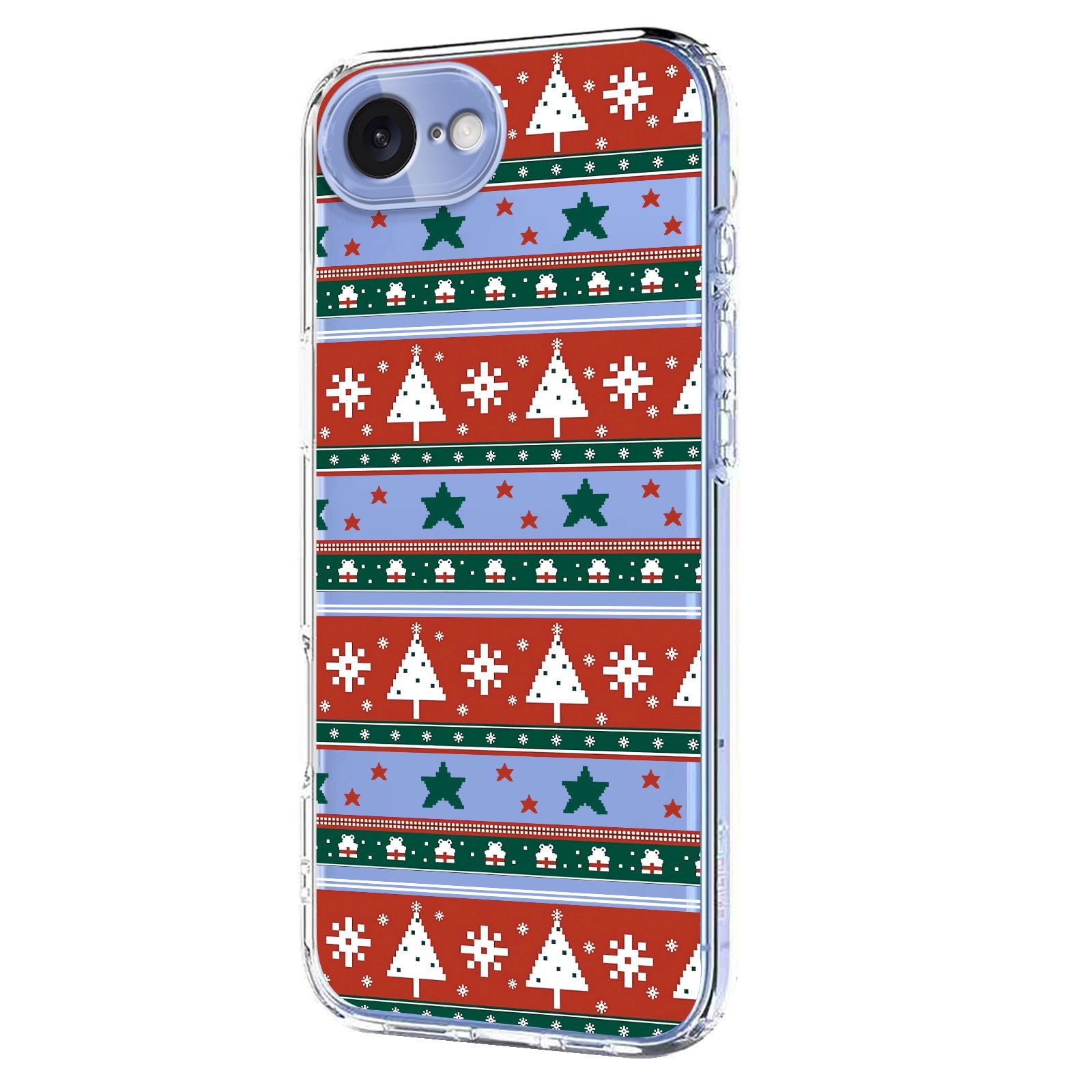 EIDERWOOD iPhone 16e Flexible Plastic Christmas Case with Motif - Transparent / Pattern