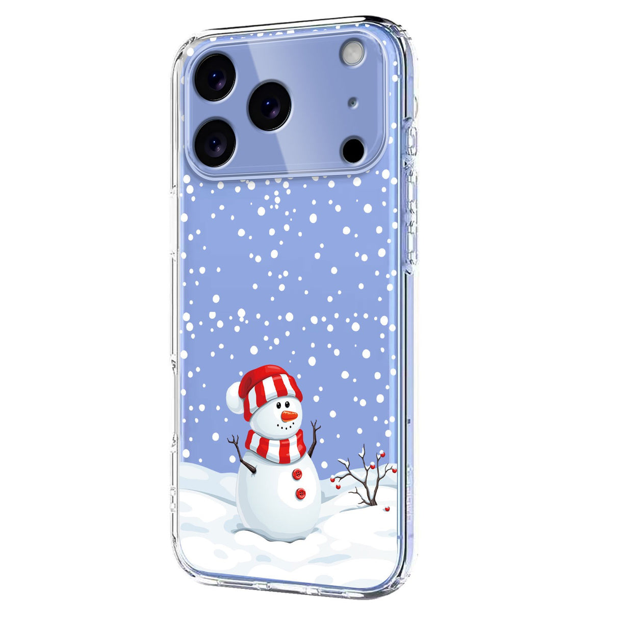 EIDERWOOD iPhone 17 Pro Max Flexible Plastic Christmas Case with Motif - Transparent / Snowman