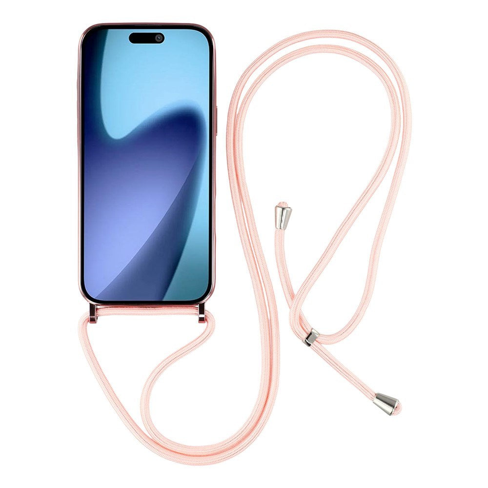 EIDERWOOD iPhone Air Flexible Plastic Case with Adjustable Strap - MagSafe Compatible - Transparent / Pink