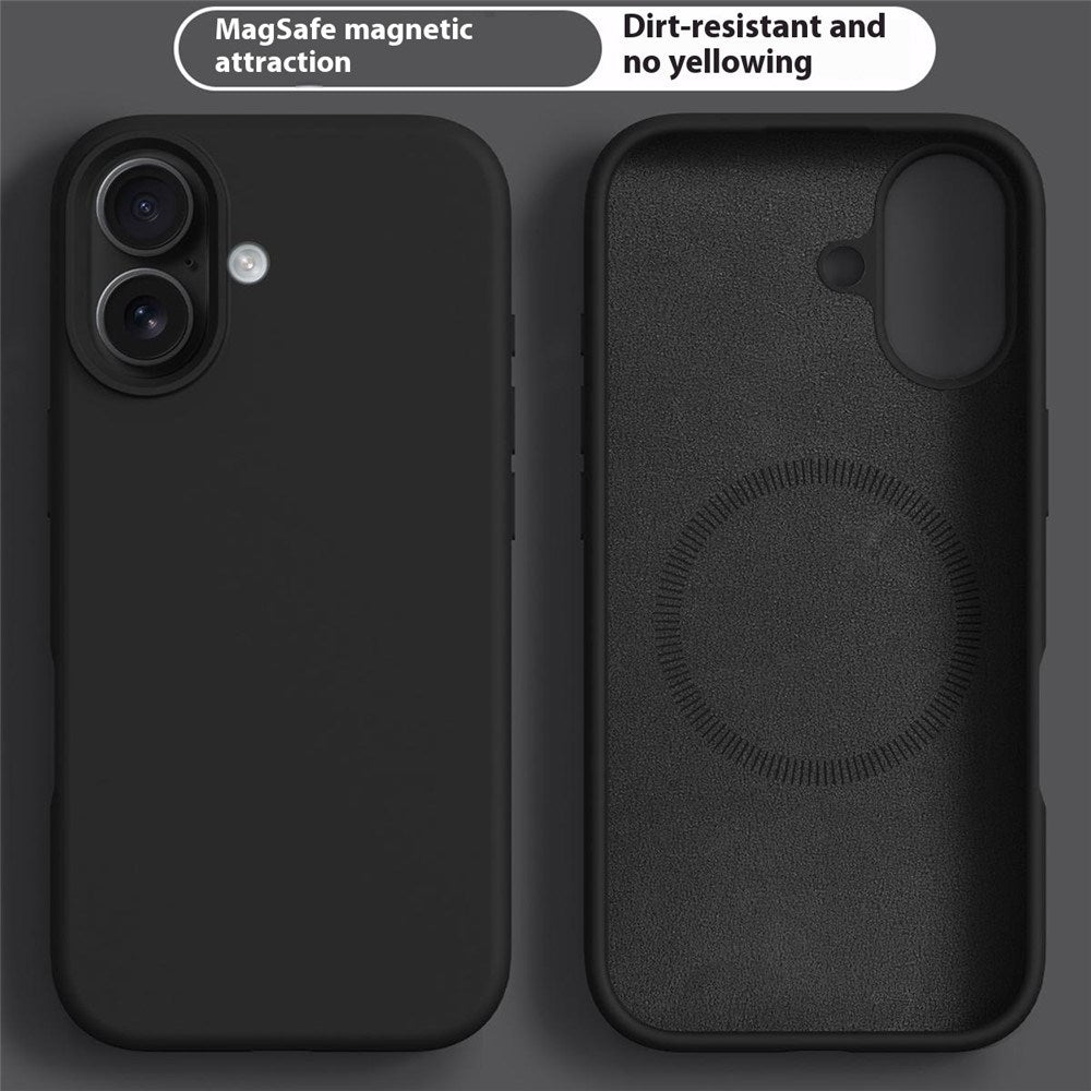 iPhone 16 2-in-1 Silicone & Hard Plastic Case - MagSafe Compatible - Black