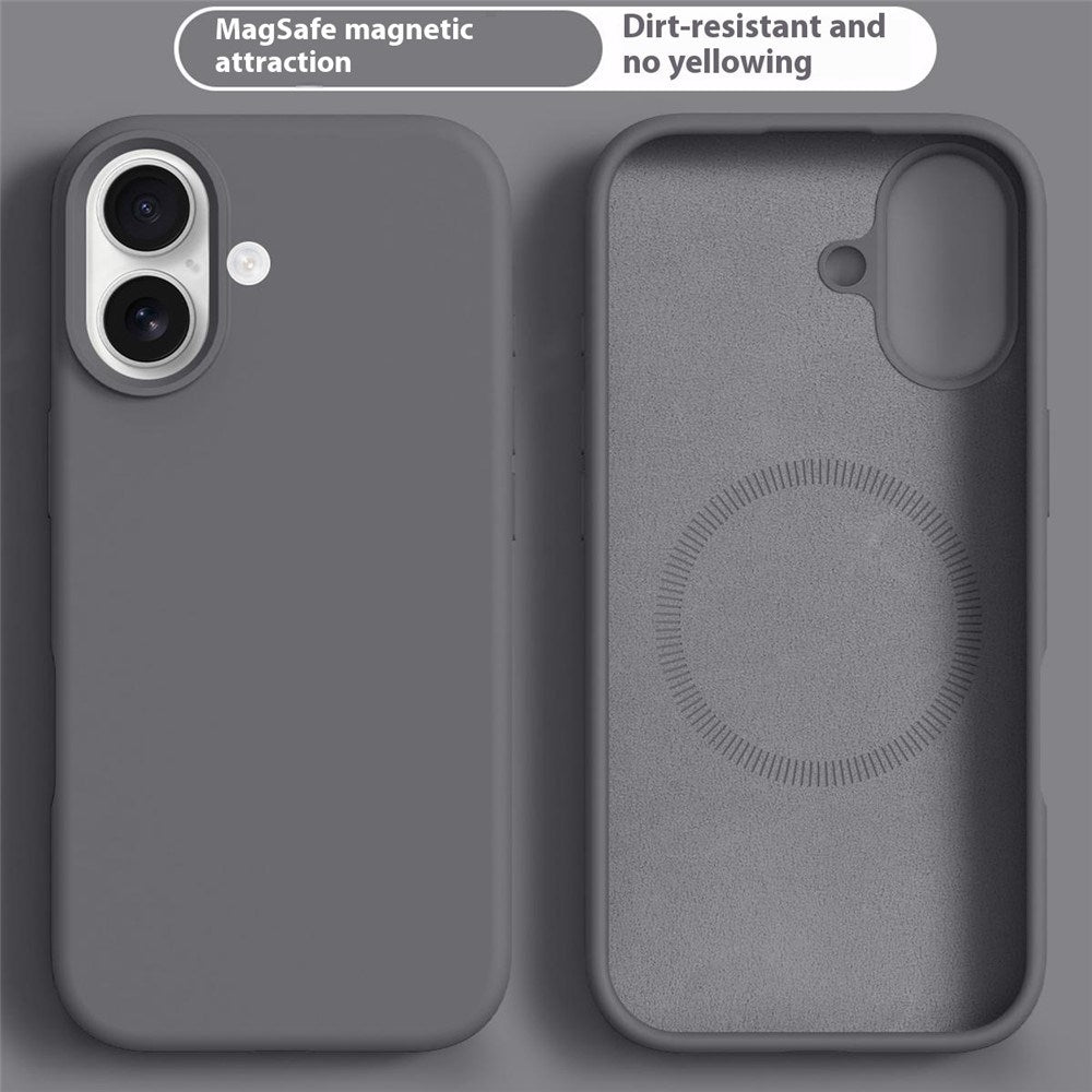 iPhone 17 2-in-1 Silicone & Hard Plastic Case- MagSafe Compatible - Dark Gray