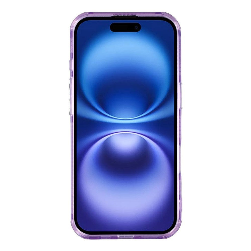 EIDERWOOD iPhone 17 Hybrid Plastic Case with Built-in Camera Lens Protection - Wavy Pattern / Purple