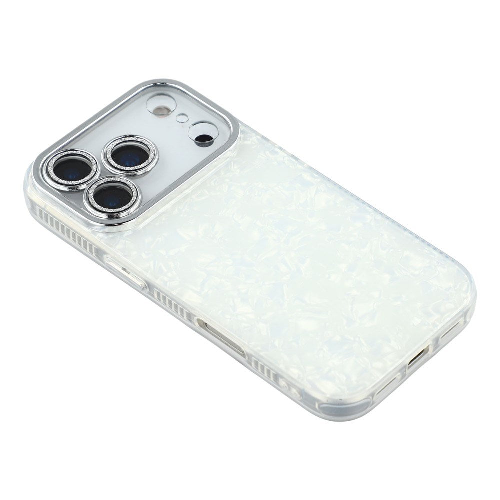 EIDERWOOD iPhone 17 Pro Hybrid Plastic Case with Built-in Camera Lens Protection - Pearlescent Pattern / White