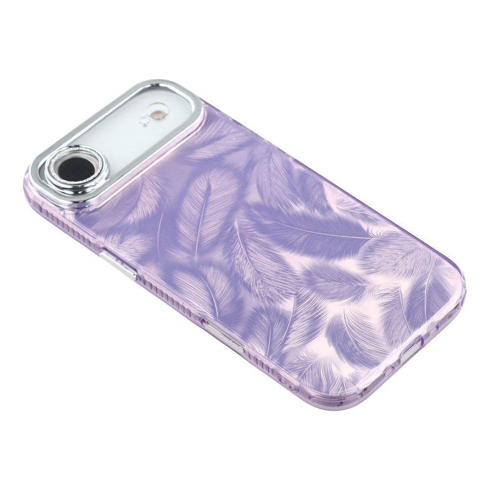 EIDERWOOD iPhone Air Hybrid Plastic Case with Built-in Camera Lens Protection - Brush Stroke Pattern / Purple