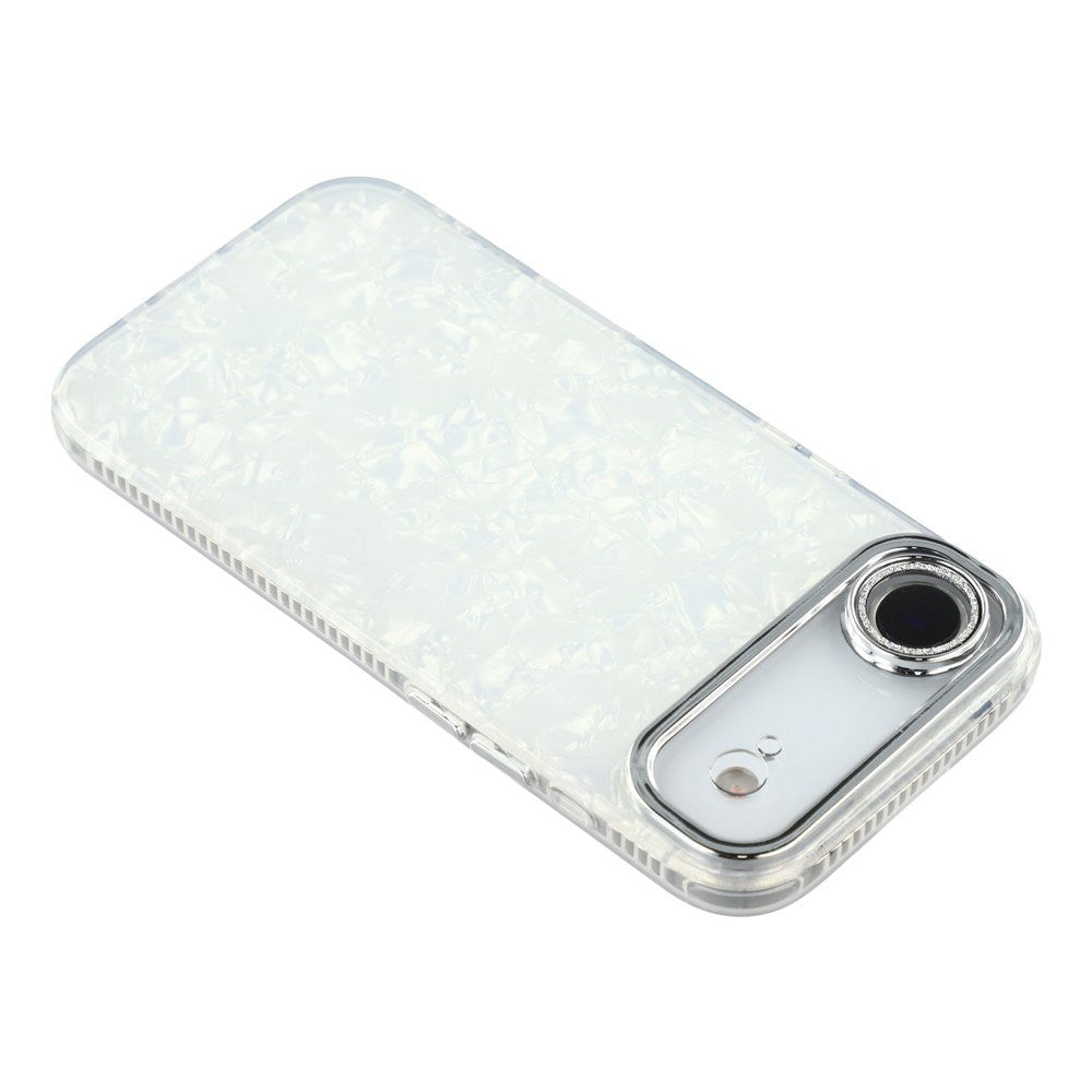 EIDERWOOD iPhone Air Hybrid Plastic Case with Built-in Camera Lens Protection - Pearlescent Pattern / White