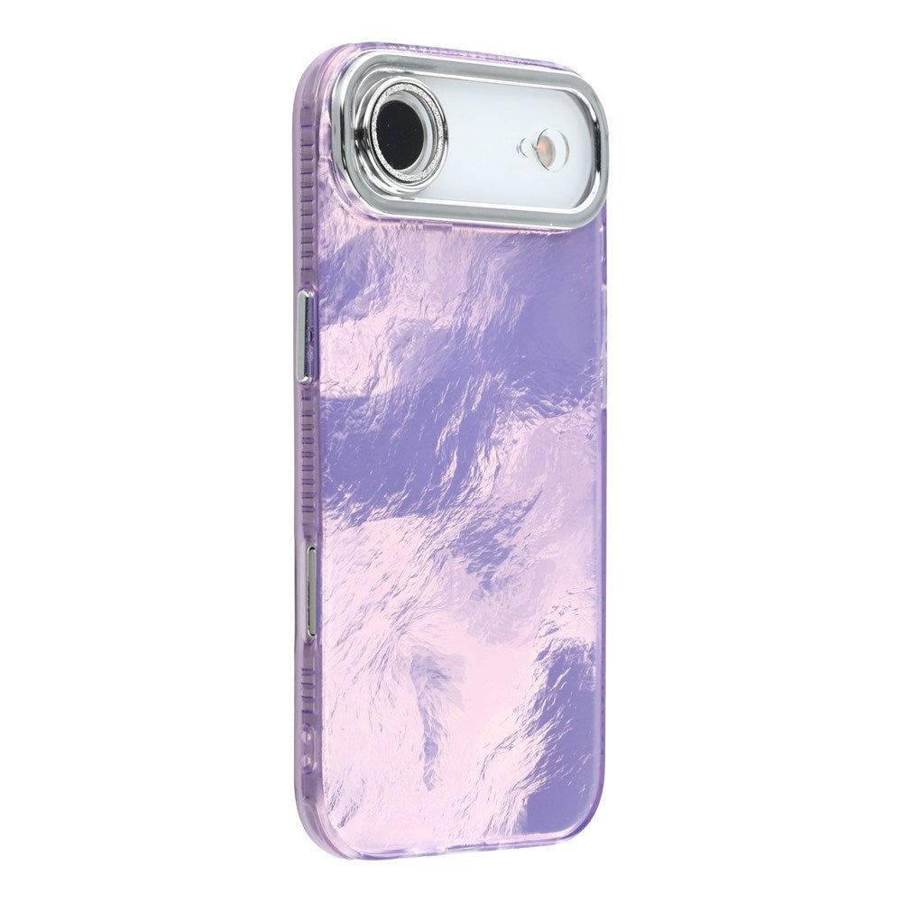 EIDERWOOD iPhone Air Hybrid Plastic Case with Built-in Camera Lens Protection - Foil Pattern / Purple