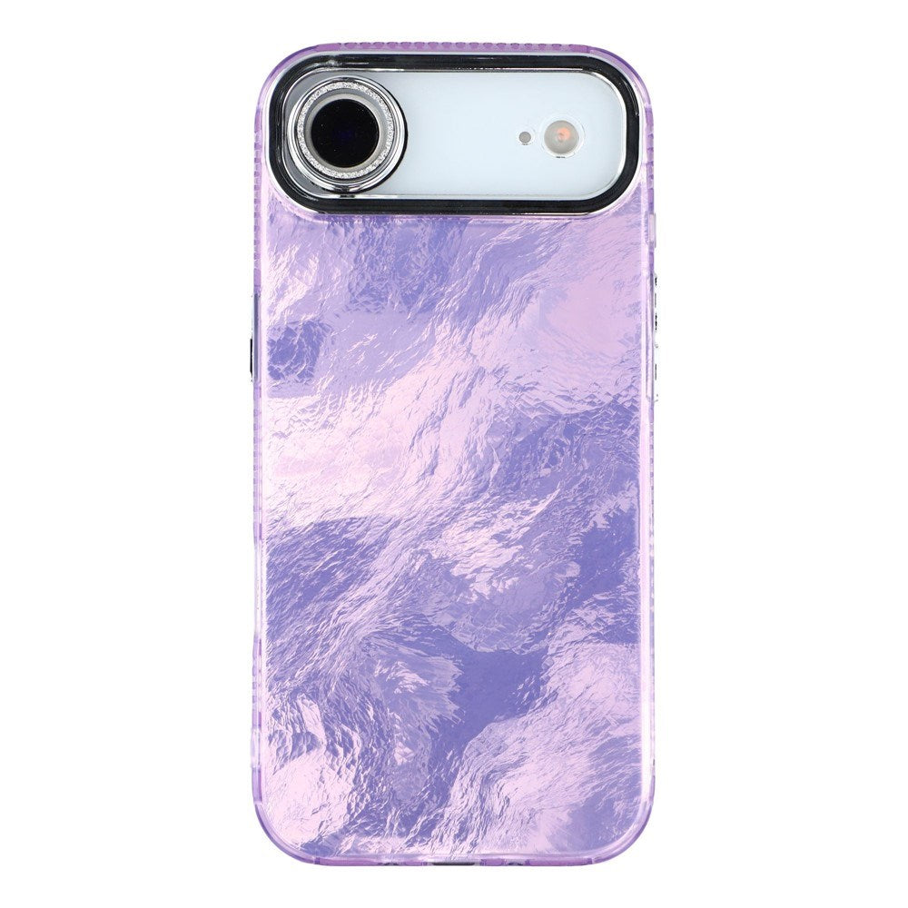 EIDERWOOD iPhone Air Hybrid Plastic Case with Built-in Camera Lens Protection - Foil Pattern / Purple