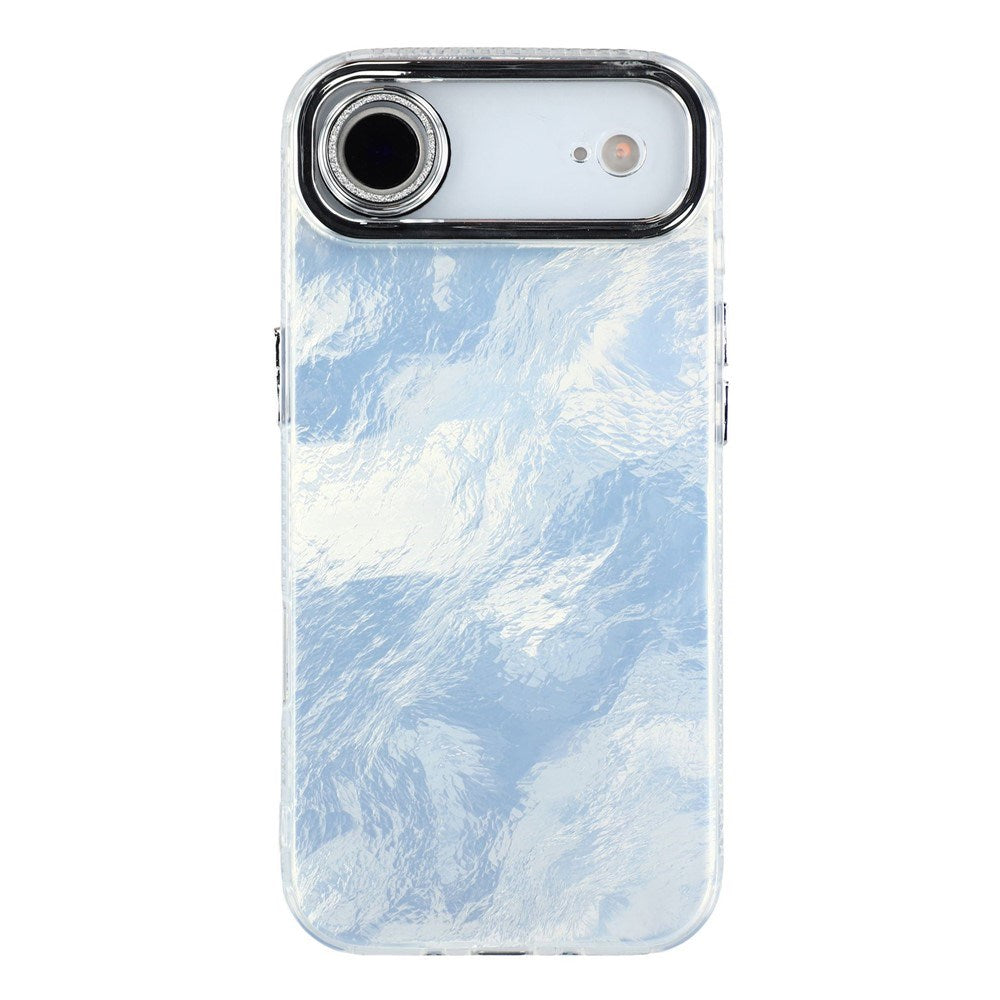 EIDERWOOD iPhone Air Hybrid Plastic Case with Built-in Camera Lens Protection - Foil Pattern / Silver