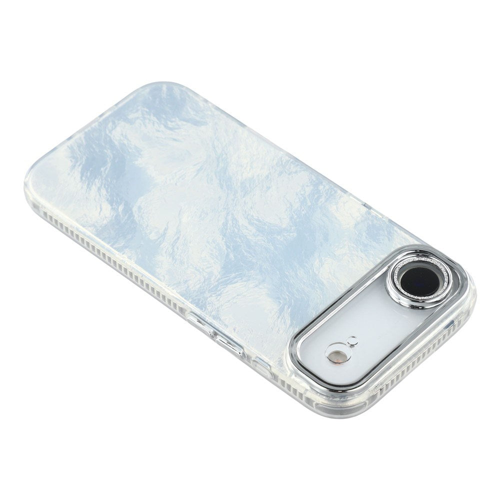 EIDERWOOD iPhone Air Hybrid Plastic Case with Built-in Camera Lens Protection - Foil Pattern / Silver