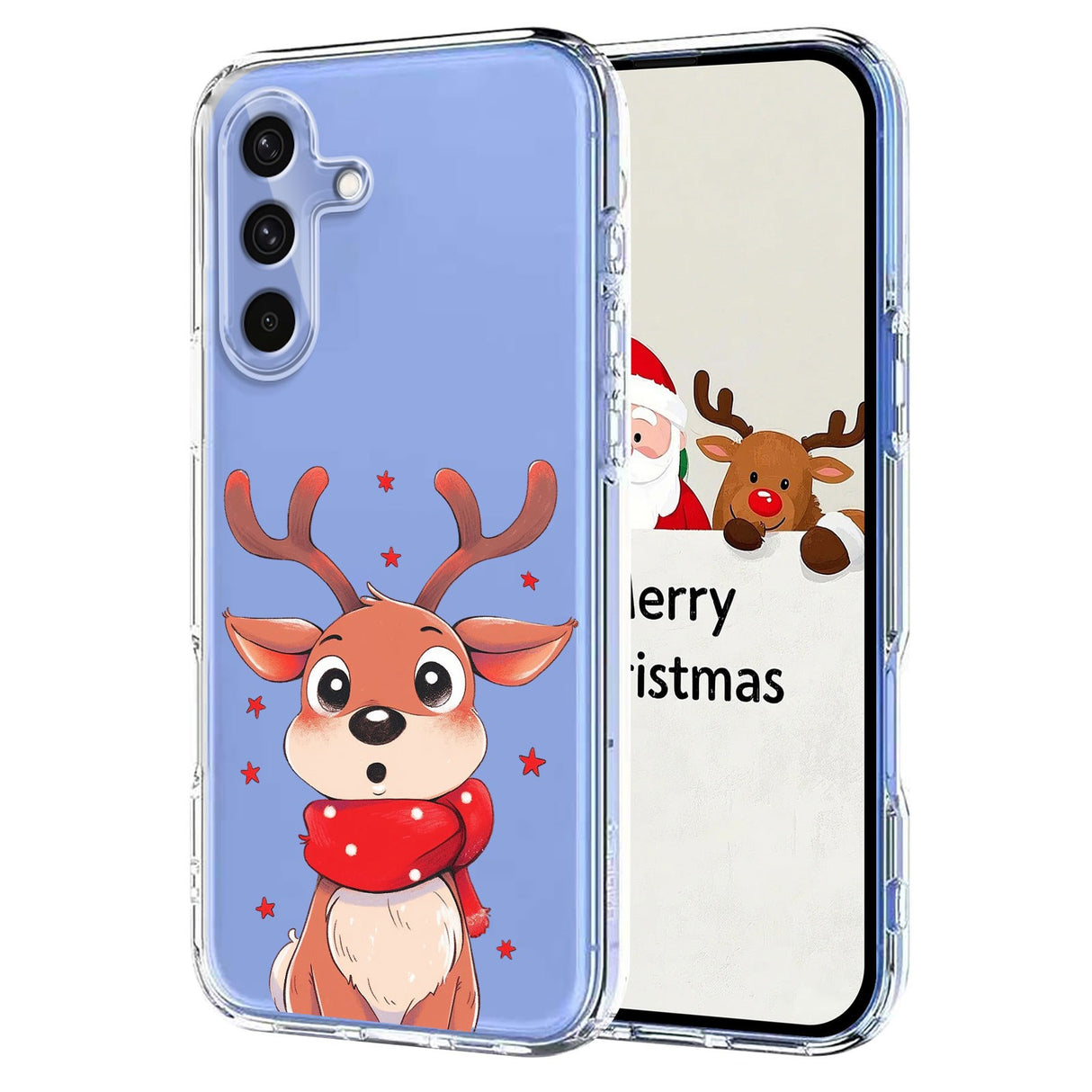 EIDERWOOD Samsung Galaxy A56 (5G) Flexible Plastic Christmas Case with Motif - Transparent / Reindeer