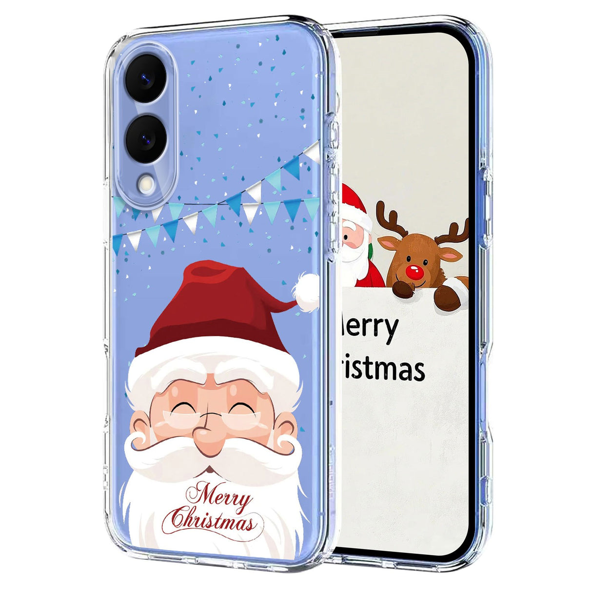 EIDERWOOD Samsung Galaxy S25 Edge Flexible Plastic Christmas Case with Motif - Transparent / Santa Claus