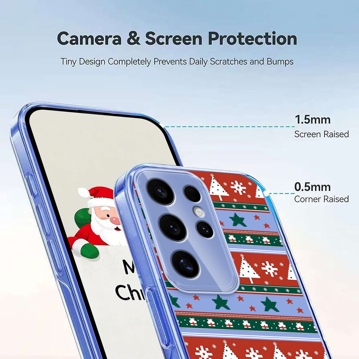 EIDERWOOD Samsung Galaxy S25 Ultra Flexible Plastic Christmas Case with Motif - Transparent / Pattern