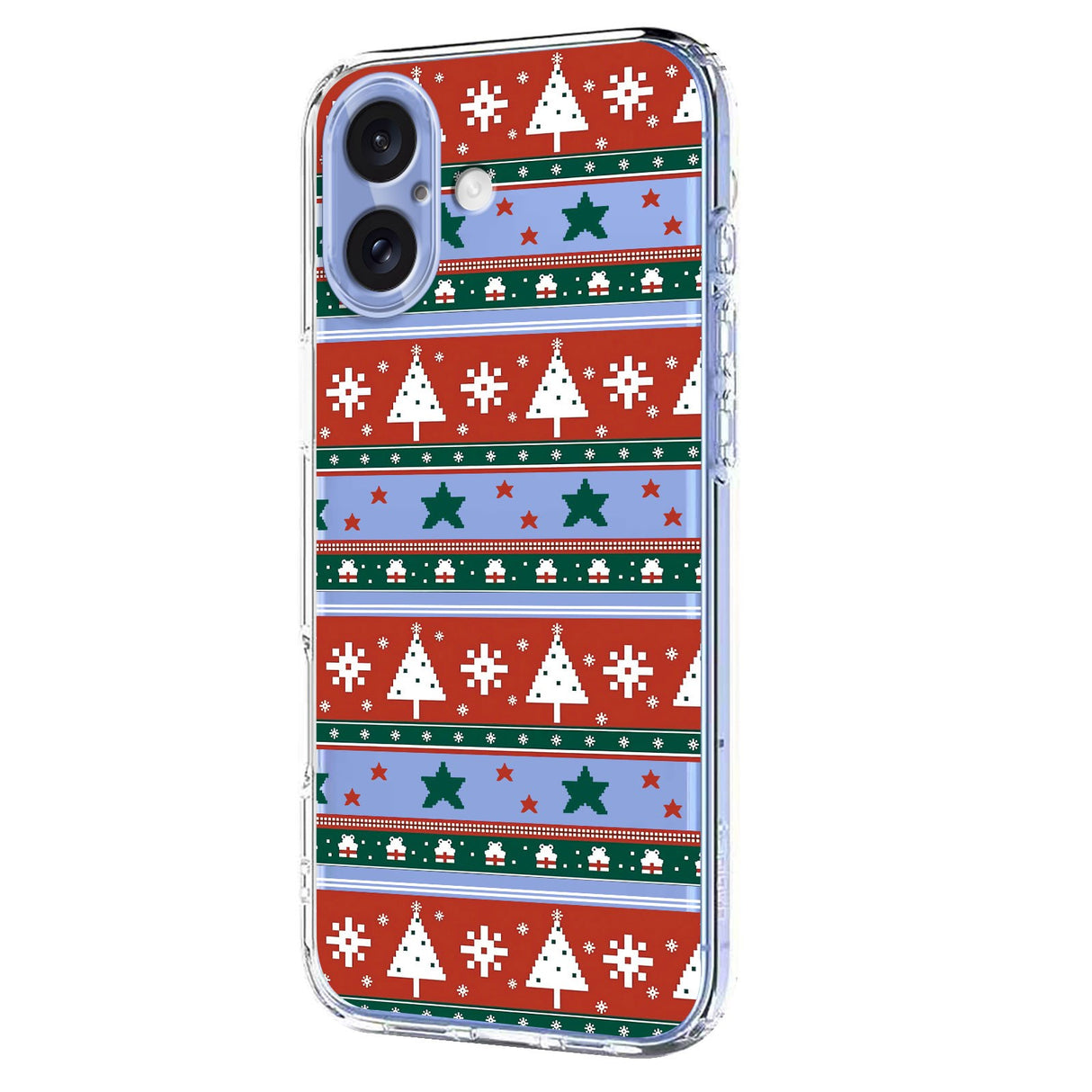 EIDERWOOD iPhone 16 Flexible Plastic Christmas Case with Motif - Transparent / Pattern