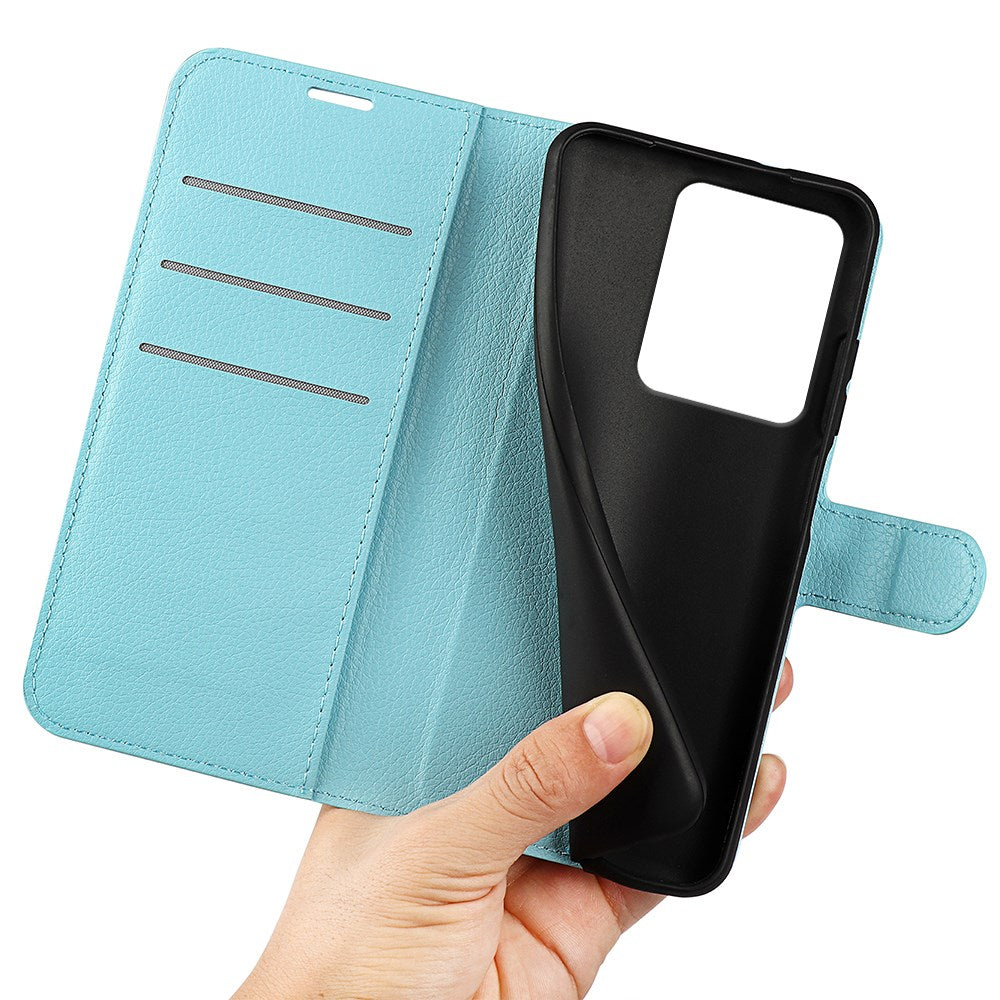 Realme 15 EIDERWOOD Faux Leather Flip Case with Cardholder & Stand Function - Light Blue