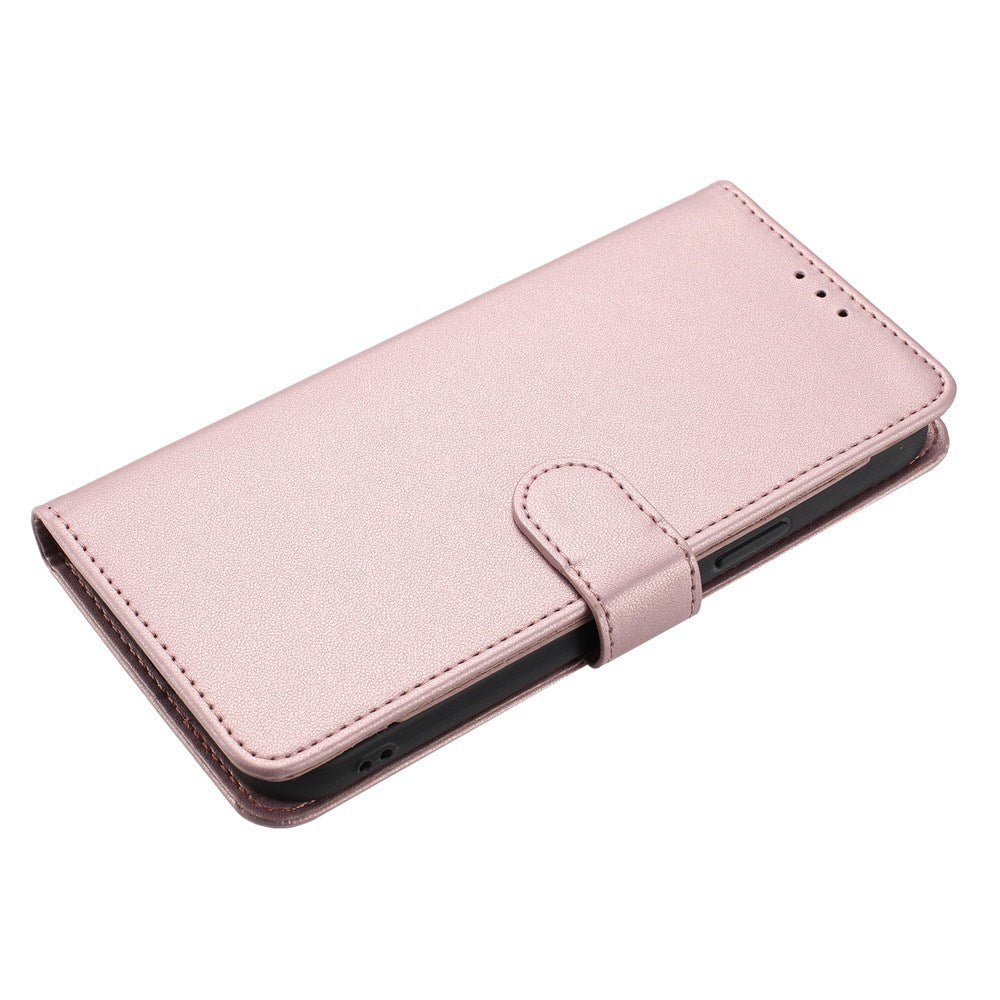 Motorola Moto G86 Power EIDERWOOD Faux Leather Case with Strap & Card Holder - Rose Gold