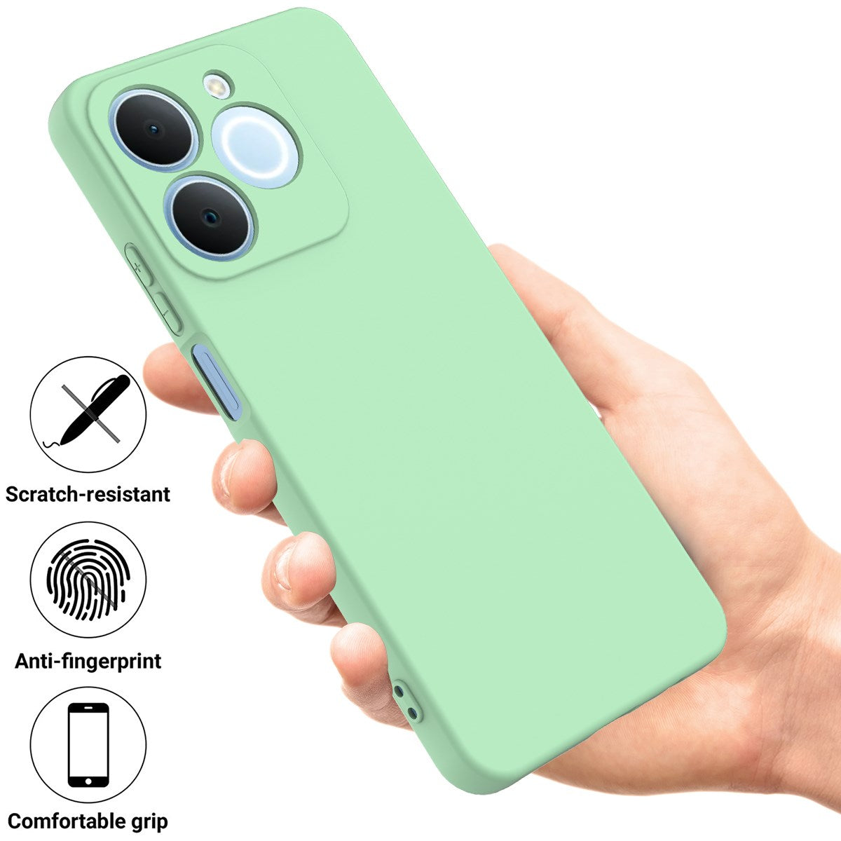 Realme Note 70T EIDERWOOD Lined Silicone Case with Strap - Green