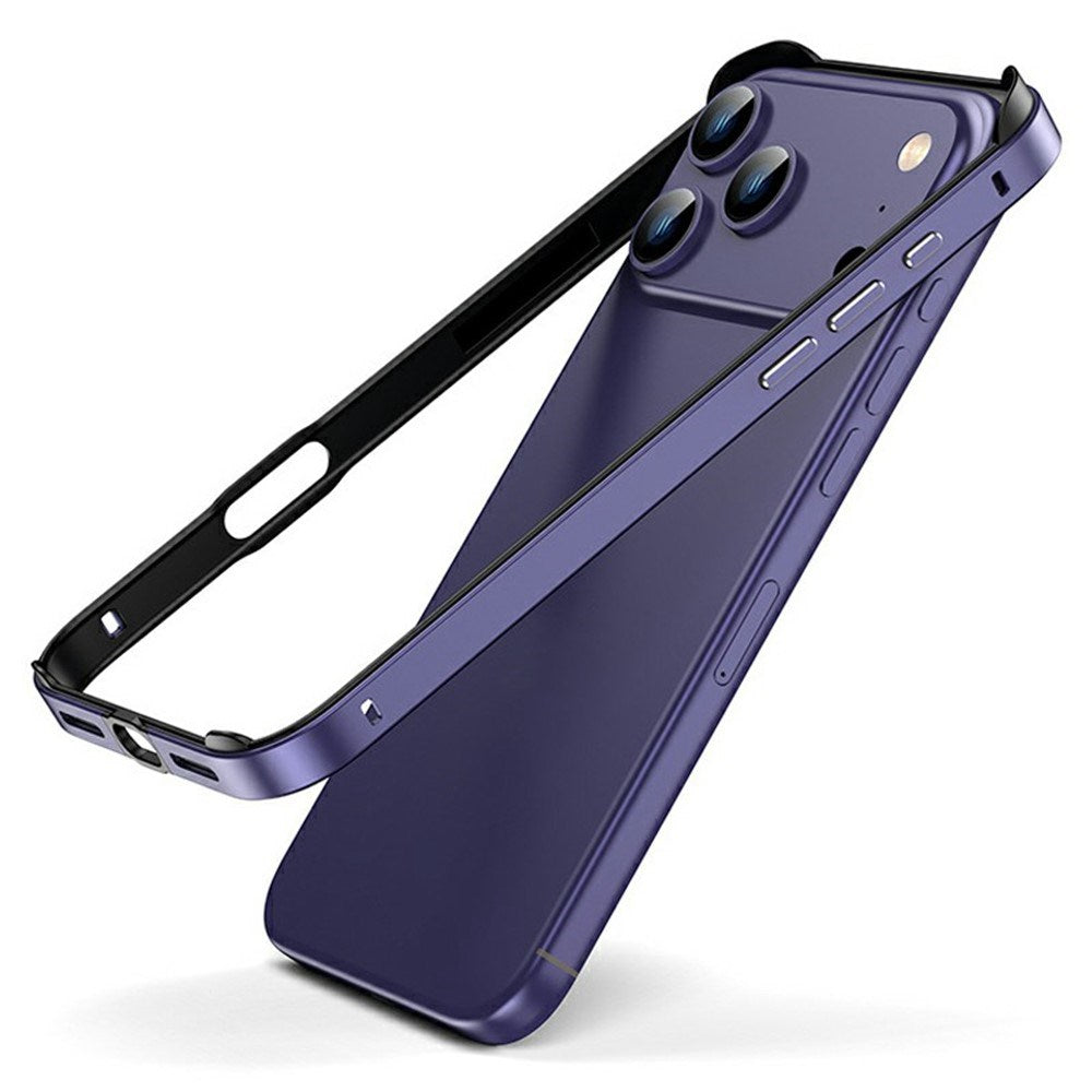 iPhone 17 Pro EIDERWOOD Metal Bumper Case with Reinforced Silicone Corners - Purple