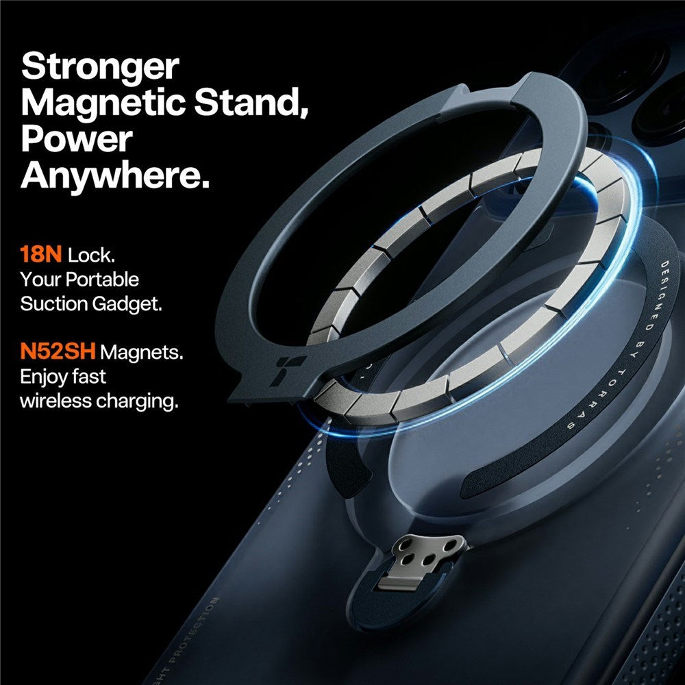 iPhone 17 Pro Max TORRAS Ostand Q3 Air Case with Kickstand - MagSafe Compatible - Blue