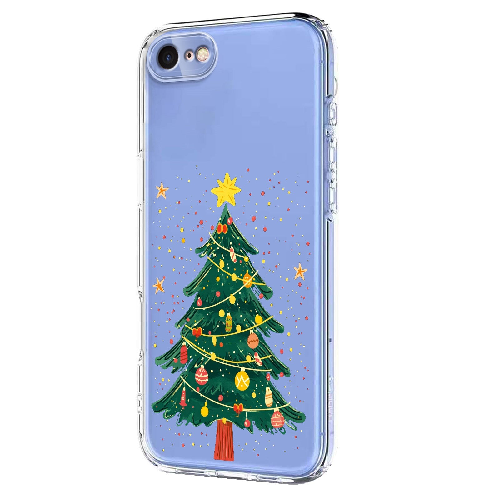 EIDERWOOD iPhone SE (2022 / 2020) / 8 / 7 Flexible Plastic Christmas Case with Motif - Transparent / Christmas Tree