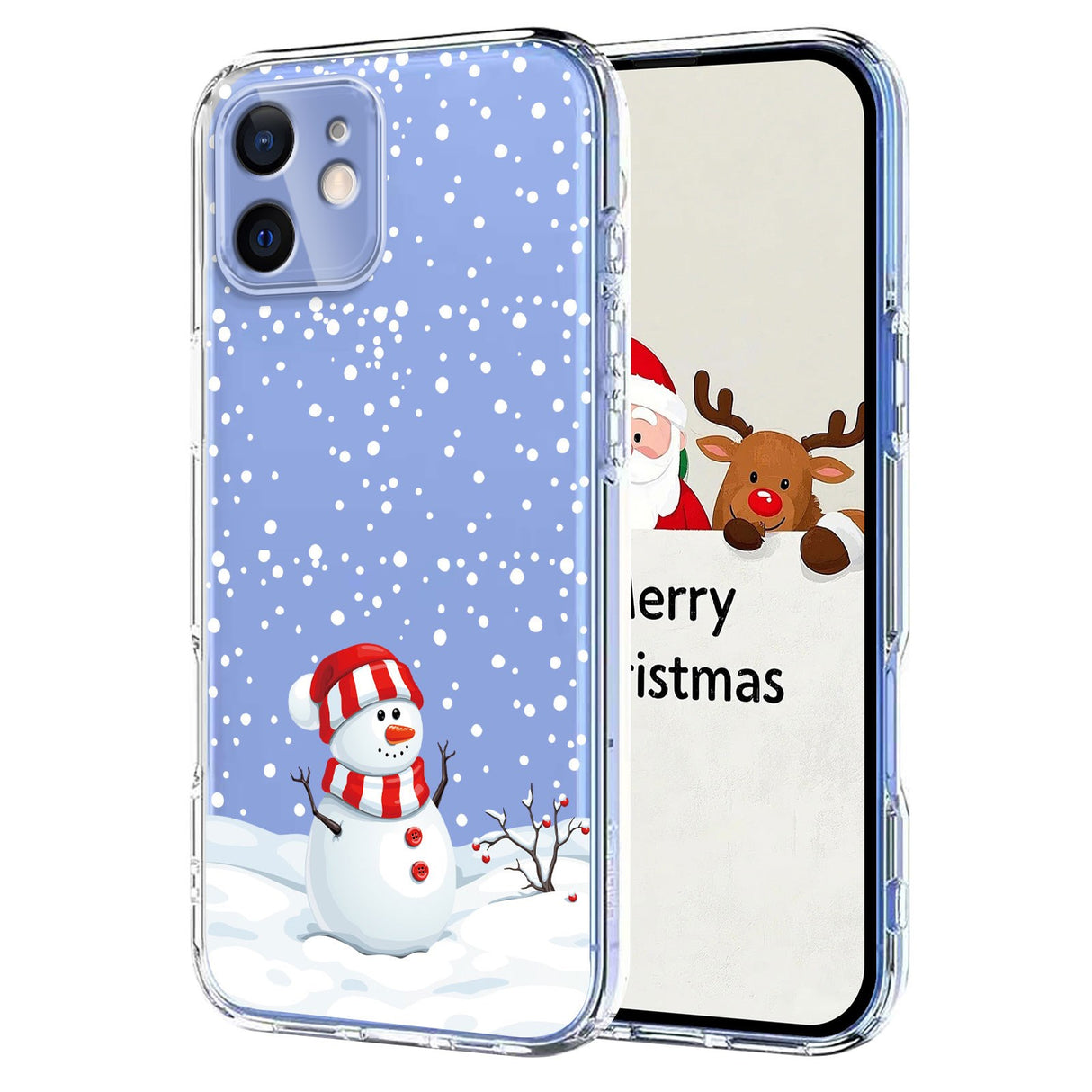 EIDERWOOD iPhone 11 Flexible Plastic Christmas Case with Motif - Transparent / Snowman