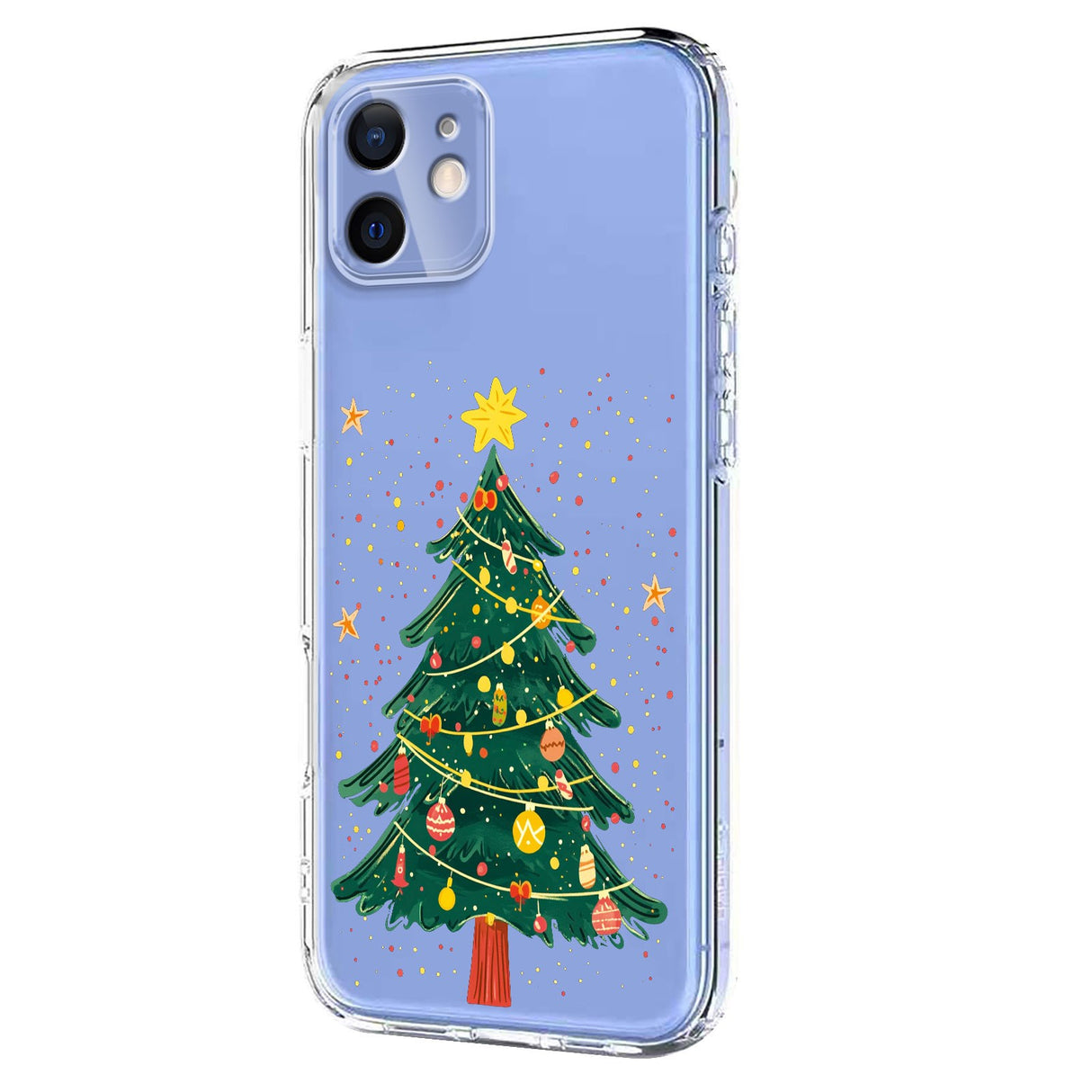 EIDERWOOD iPhone 12 / 12 Pro Flexible Plastic Christmas Case with Motif - Transparent / Christmas Tree