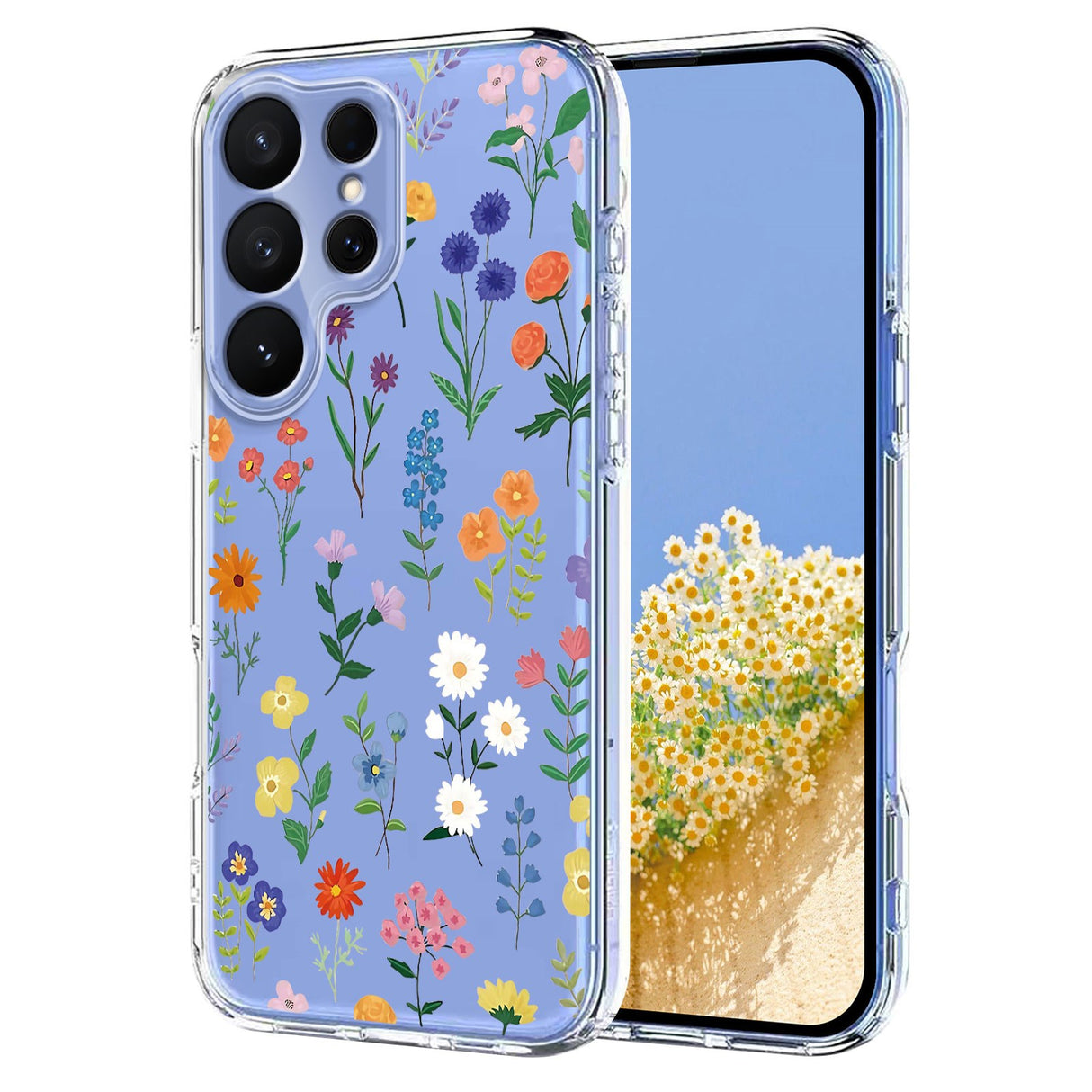 Samsung Galaxy S26 Ultra EIDERWOOD Flexible Plastic Case with Pattern - Transparent / Wild Flowers