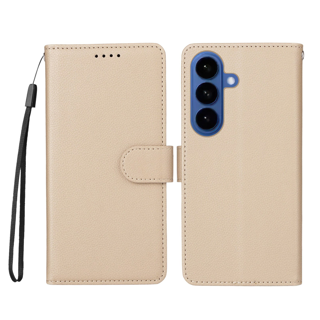 Samsung Galaxy S26 / S26 Pro EIDERWOOD Faux Leather Flip Case with Strap - Beige