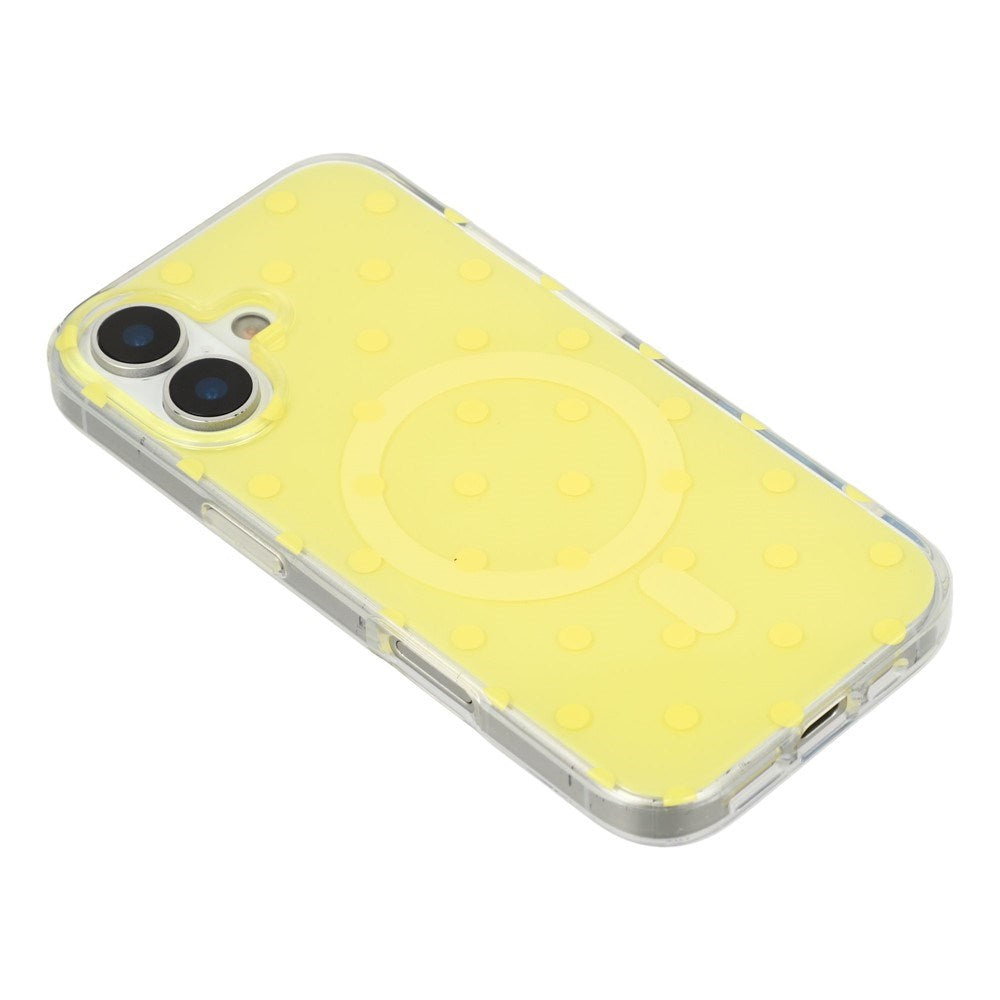 EIDERWOOD iPhone 17 Hybrid Case with Polka Design - MagSafe Compatible - Transparent / Yellow