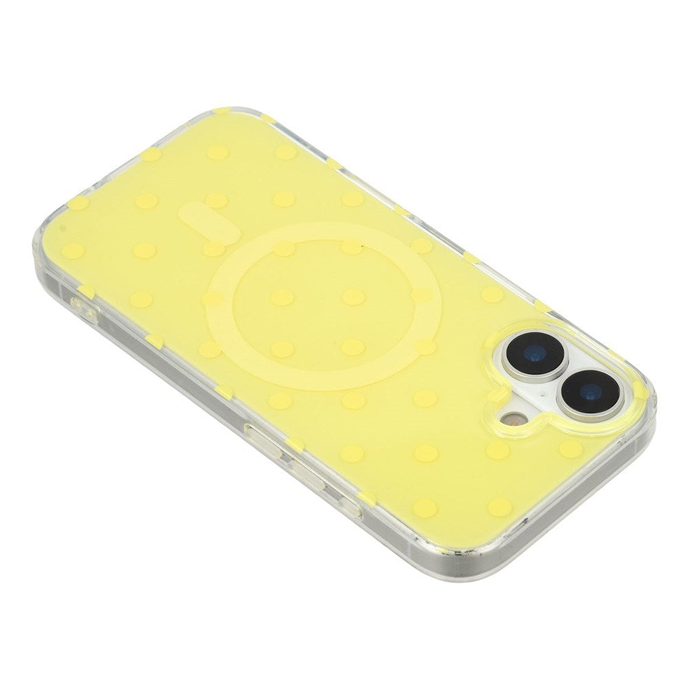 EIDERWOOD iPhone 17 Hybrid Case with Polka Design - MagSafe Compatible - Transparent / Yellow