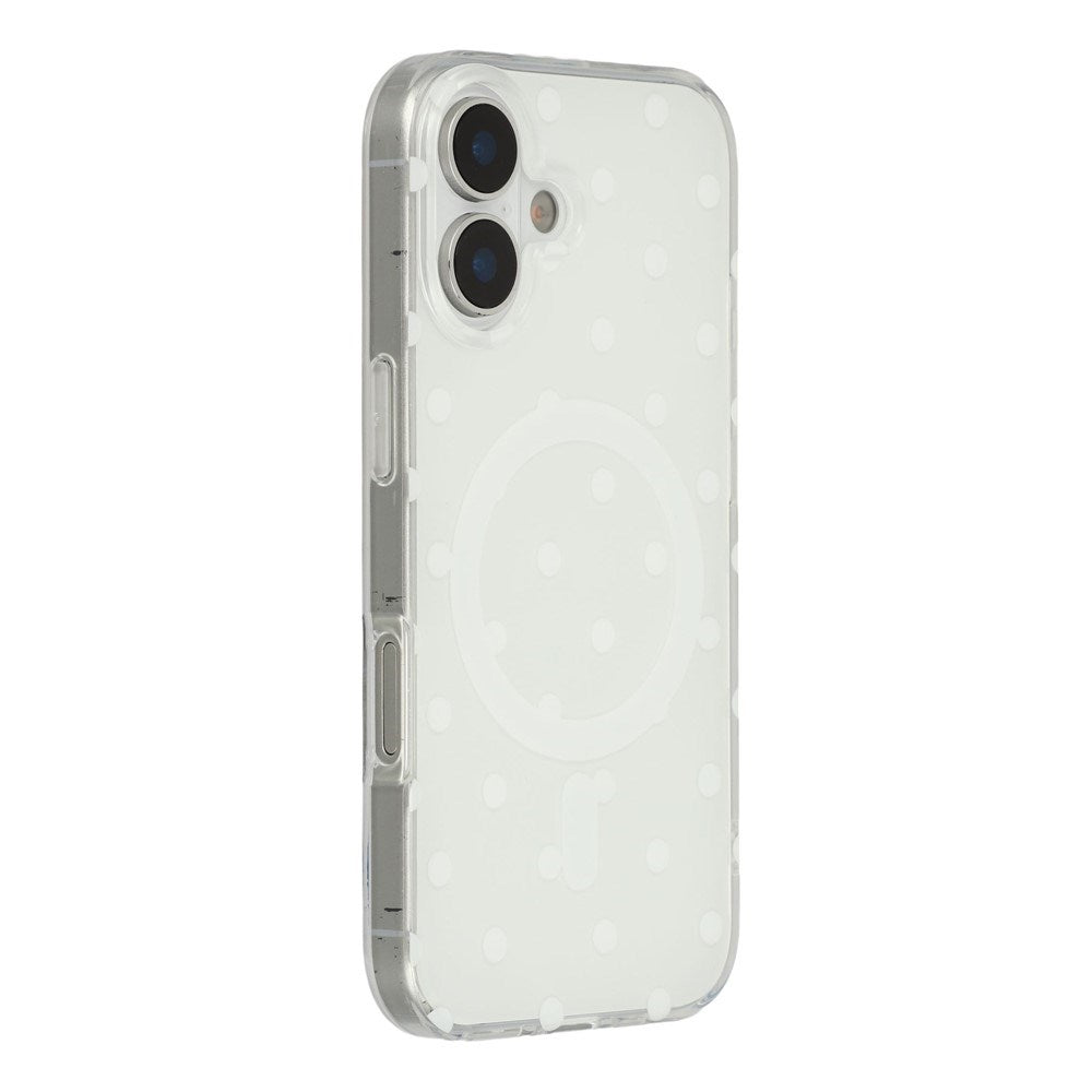 EIDERWOOD iPhone 17 Hybrid Case with Polka Design - MagSafe Compatible - Transparent / White