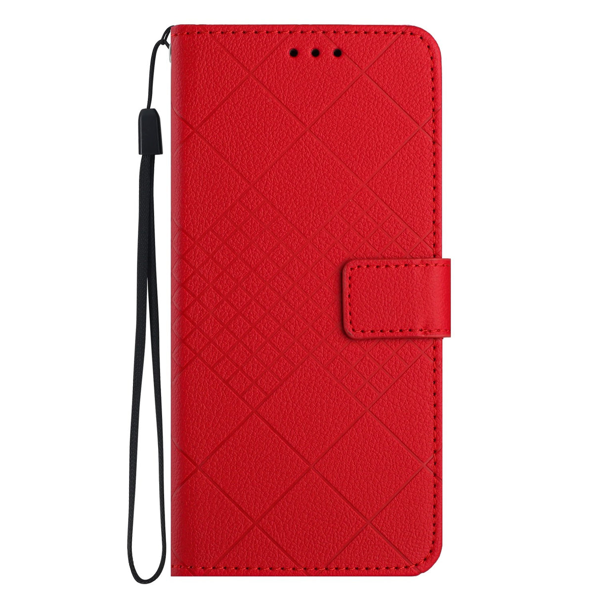EIDERWOOD OnePlus 15 Faux Leather Flip Case with Imprint - Red