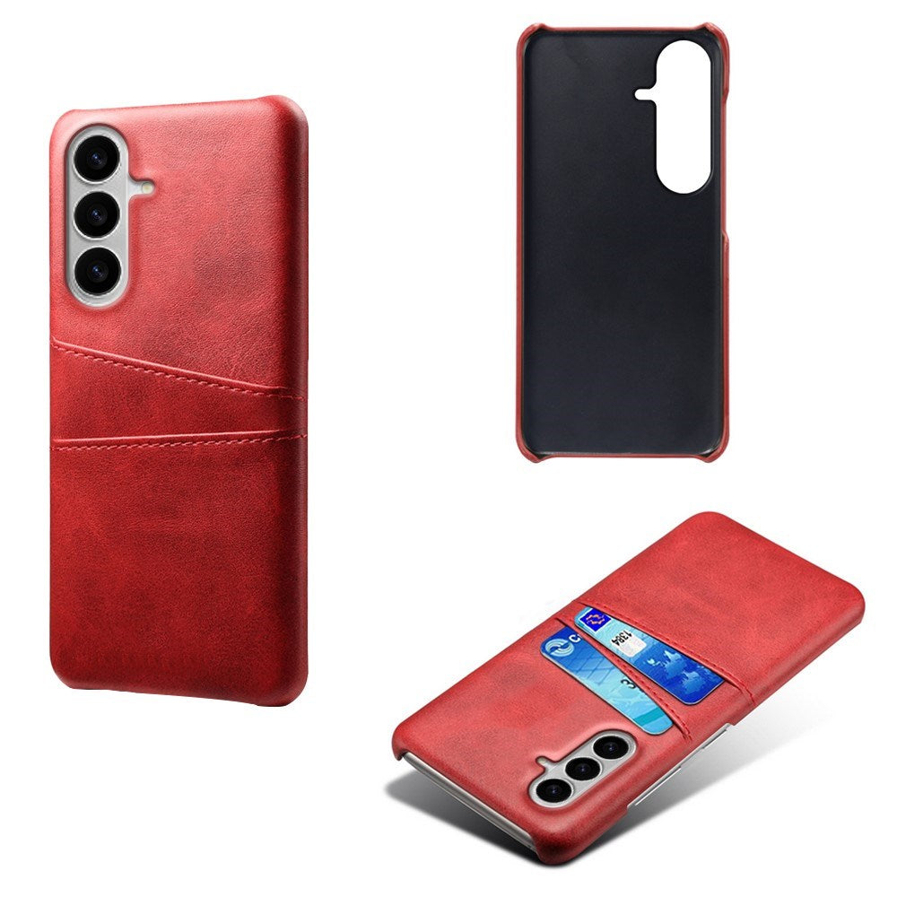Samsung Galaxy S26 / S26 Pro EIDERWOOD Faux Leather Case with Card Holder - Red
