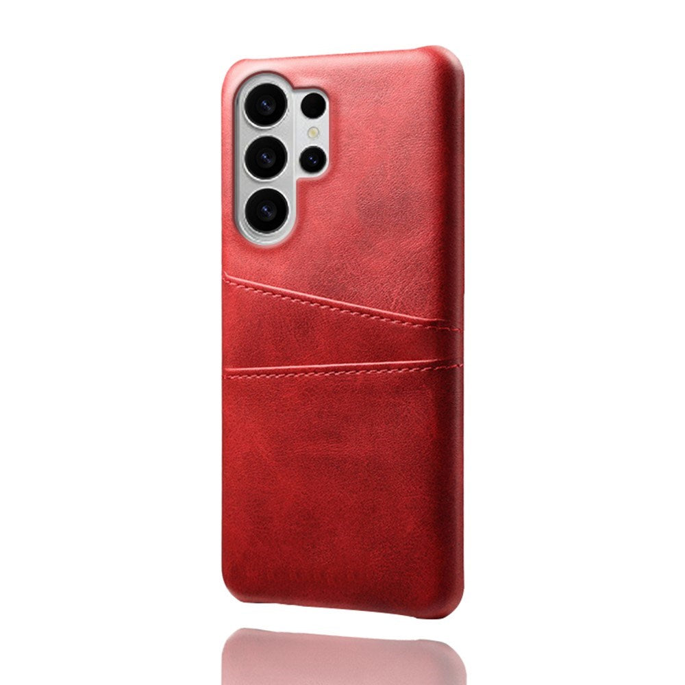 Samsung Galaxy S26 Ultra EIDERWOOD Faux Leather Case with Card Holder - Red