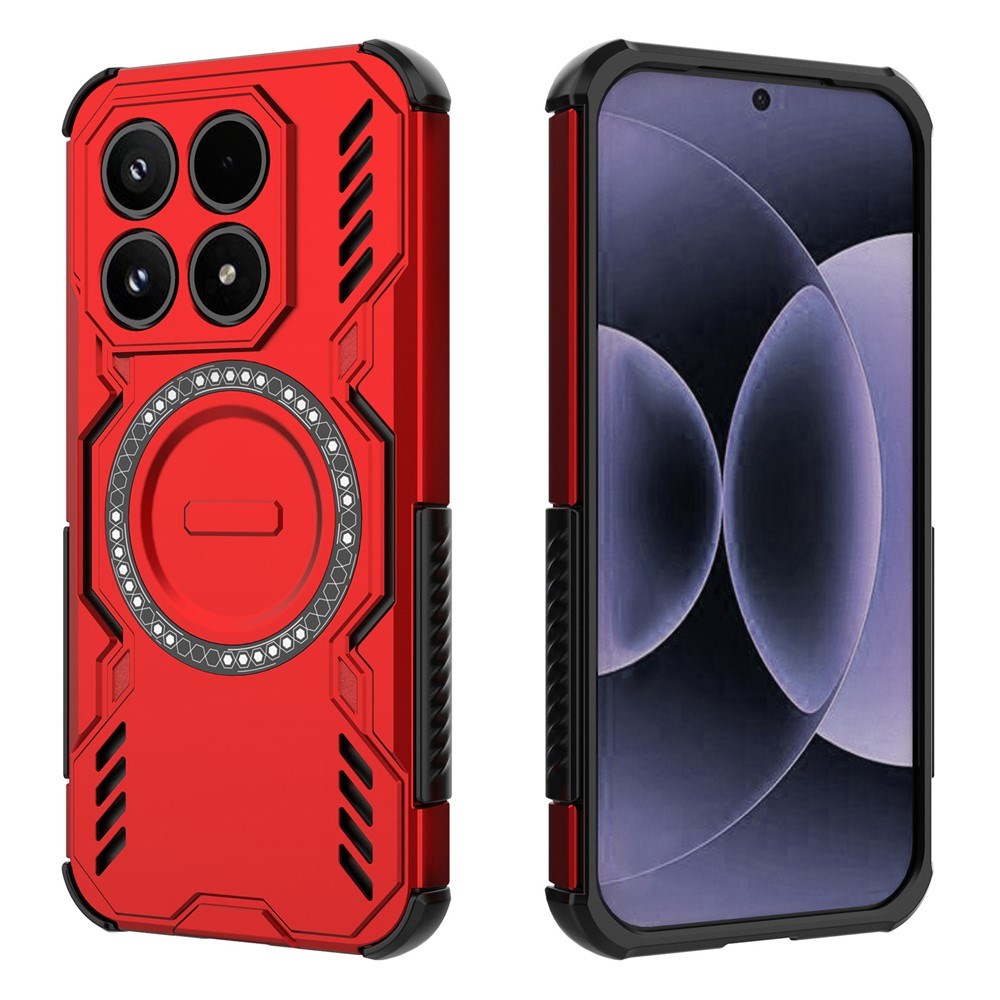 Xiaomi 17 EIDERWOOD Tough Hybrid Case w. Heat Dissipation - Red