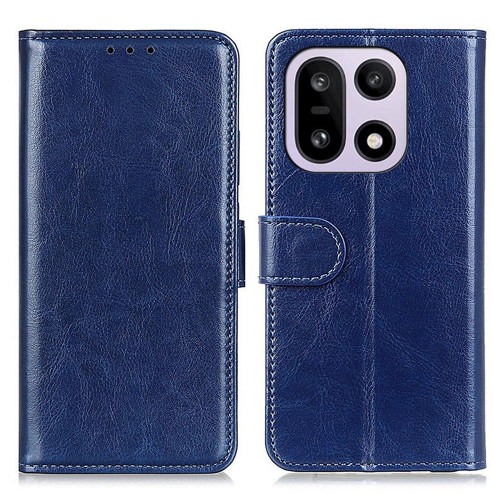 OnePlus 15 EIDERWOOD Leather Flip Case w. Card Holder - Blue