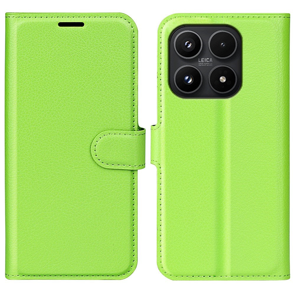 Xiaomi 17 EIDERWOOD Litchi Texture Leather Flip Case w. Wallet - Green